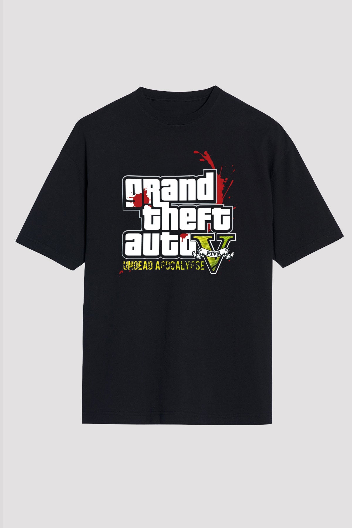 Grand Theft Auto Beyaz Oversize Tişört Oversize T-shirt
