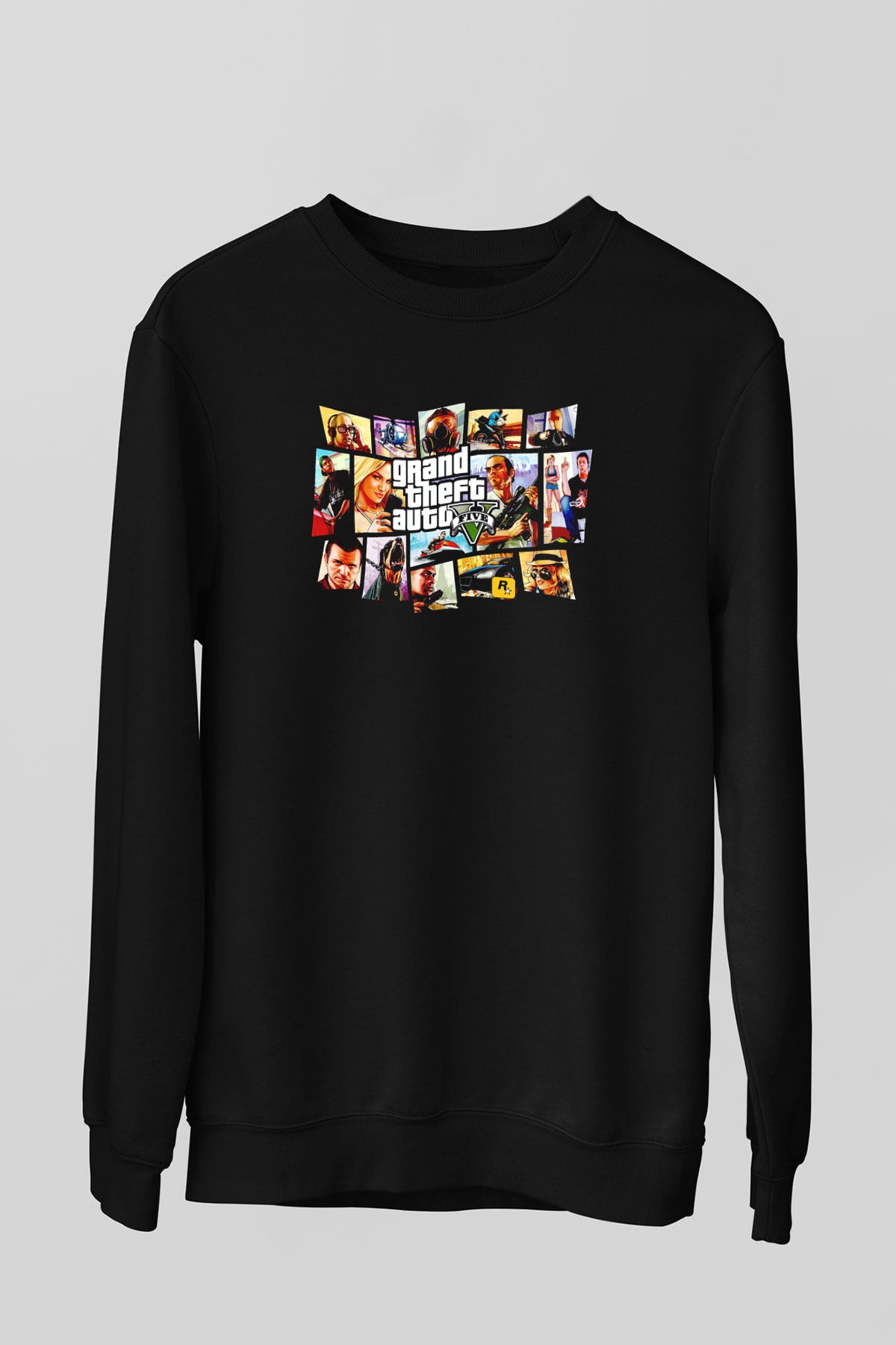 Grand Theft Auto Siyah Unisex Sweatshirt