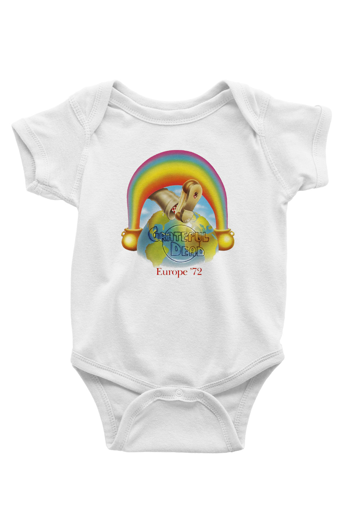 Grateful Dead Baskılı Beyaz Unisex Bebek Body - Zıbın