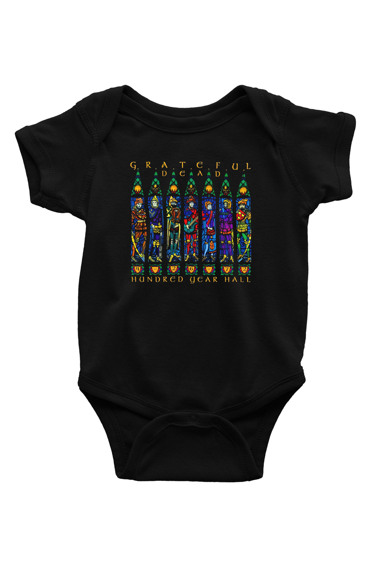 Grateful Dead Baskılı Siyah Bebek Body - Zıbın