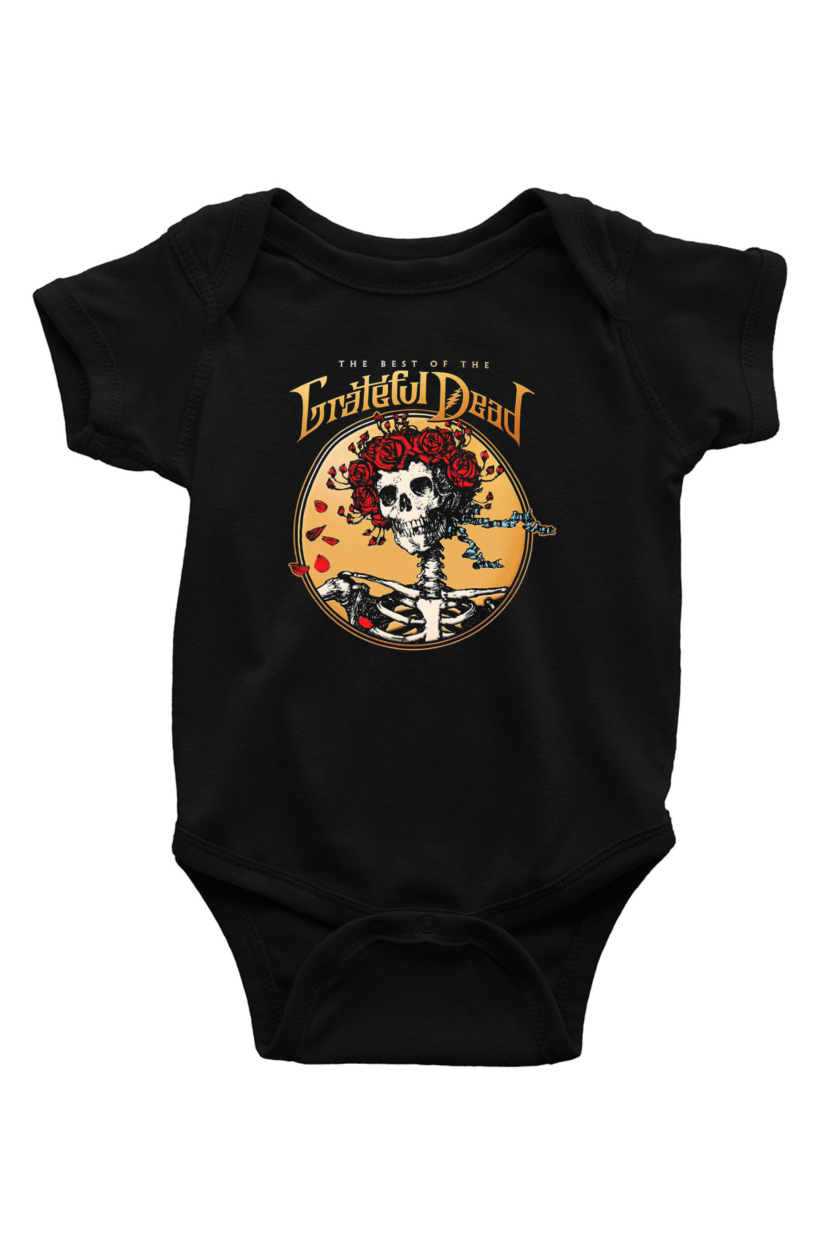 Grateful Dead Baskılı Siyah Bebek Body - Zıbın