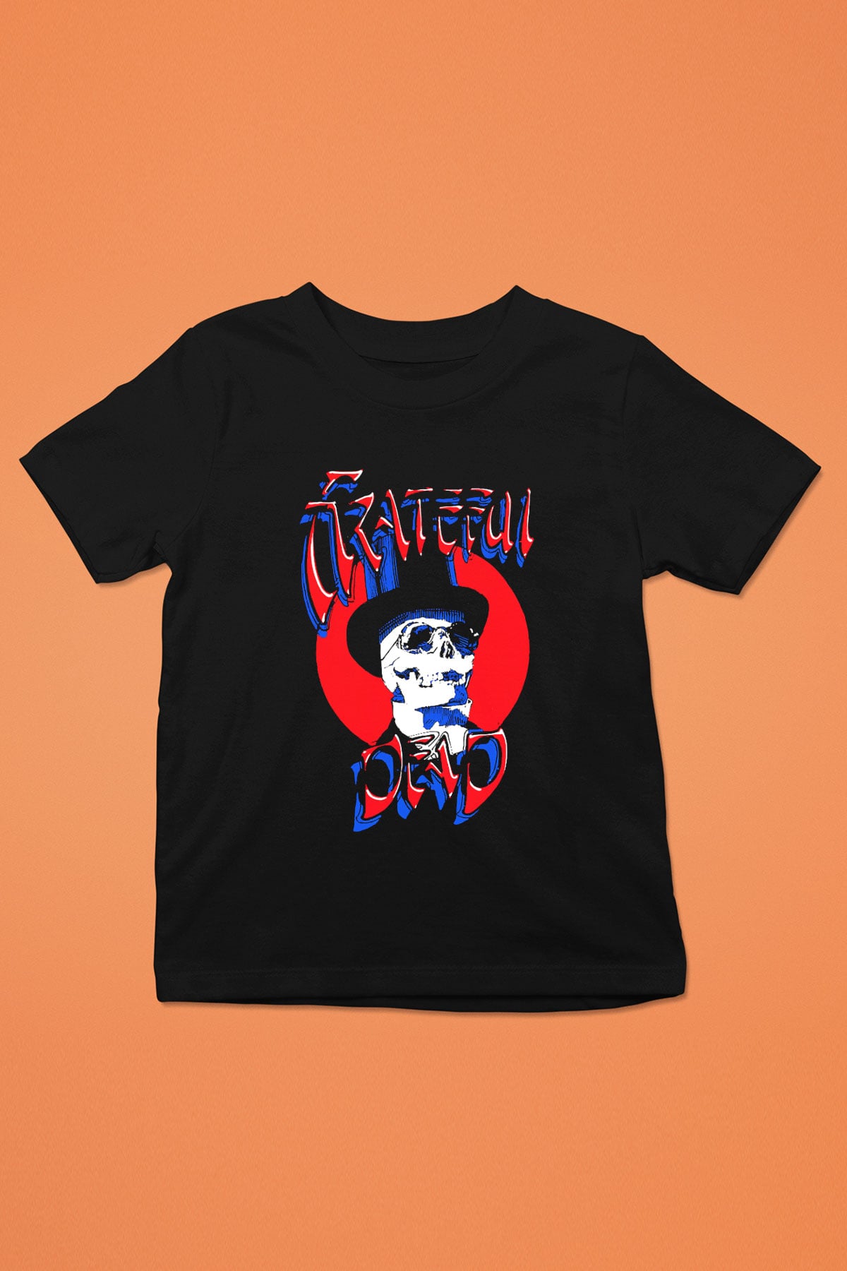 Grateful Dead Baskılı Siyah Unisex Çocuk Tişört