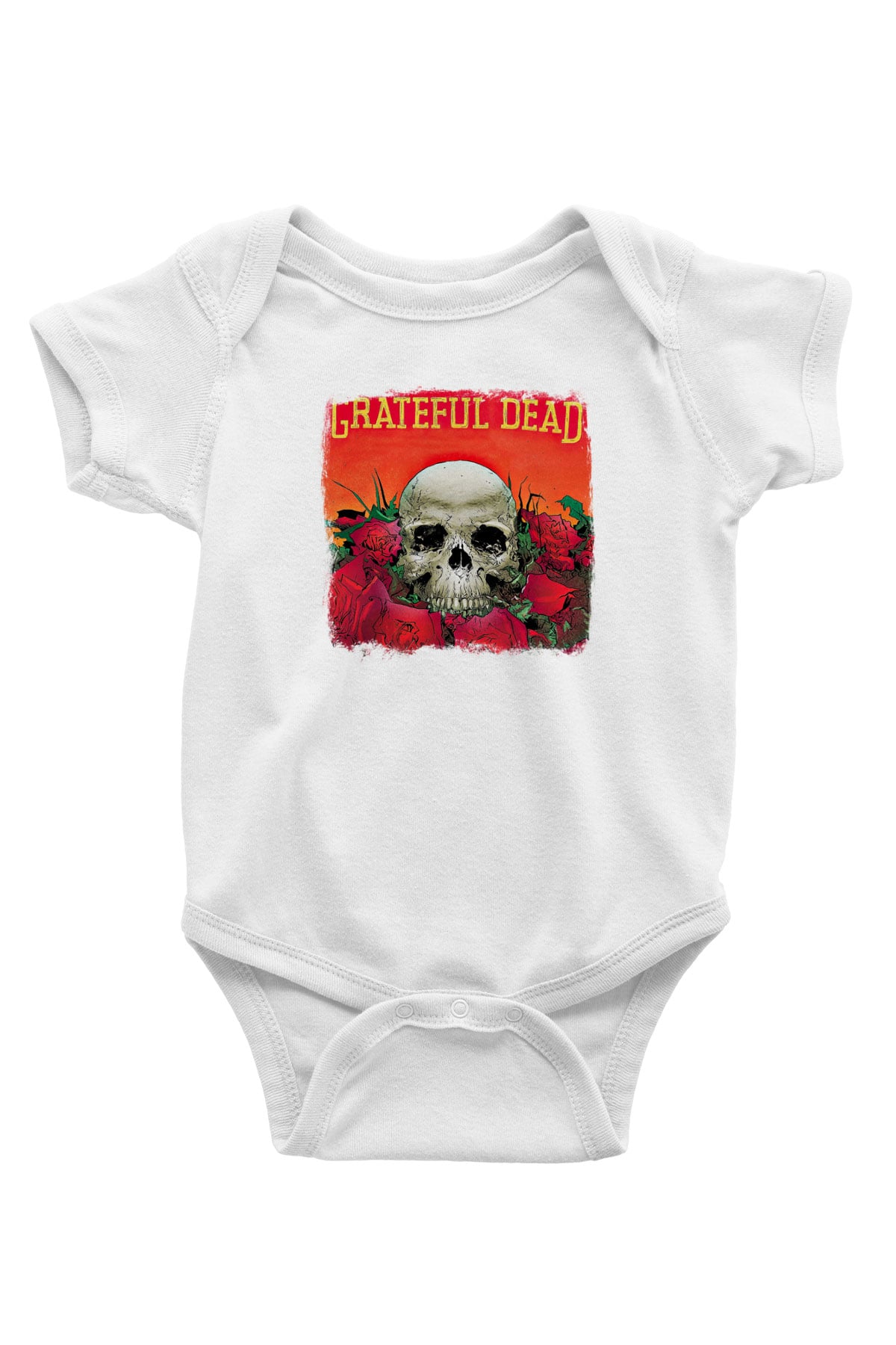 Grateful Dead Baskılı Unisex Beyaz Bebek Body - Zıbın