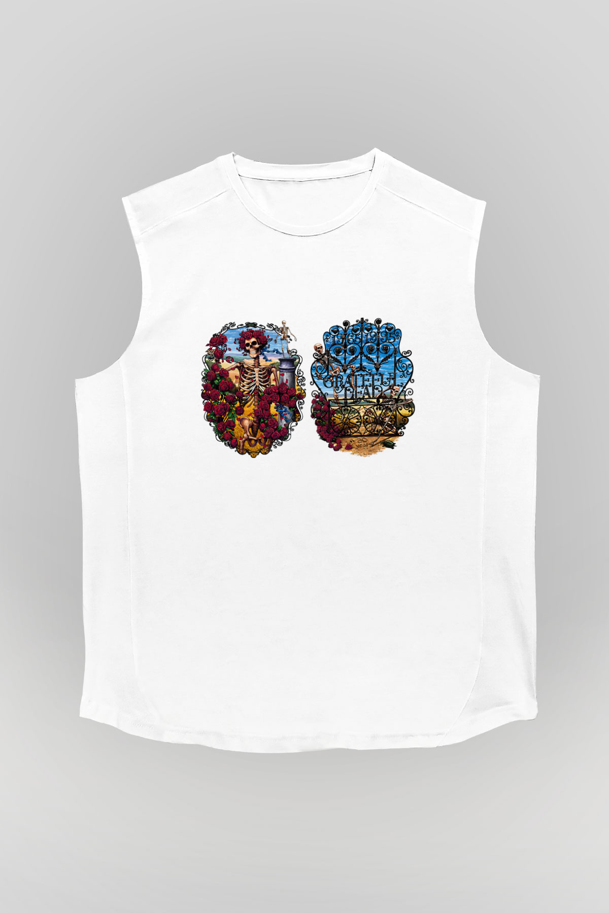 Grateful Dead Beyaz Unisex Kolsuz Tişört