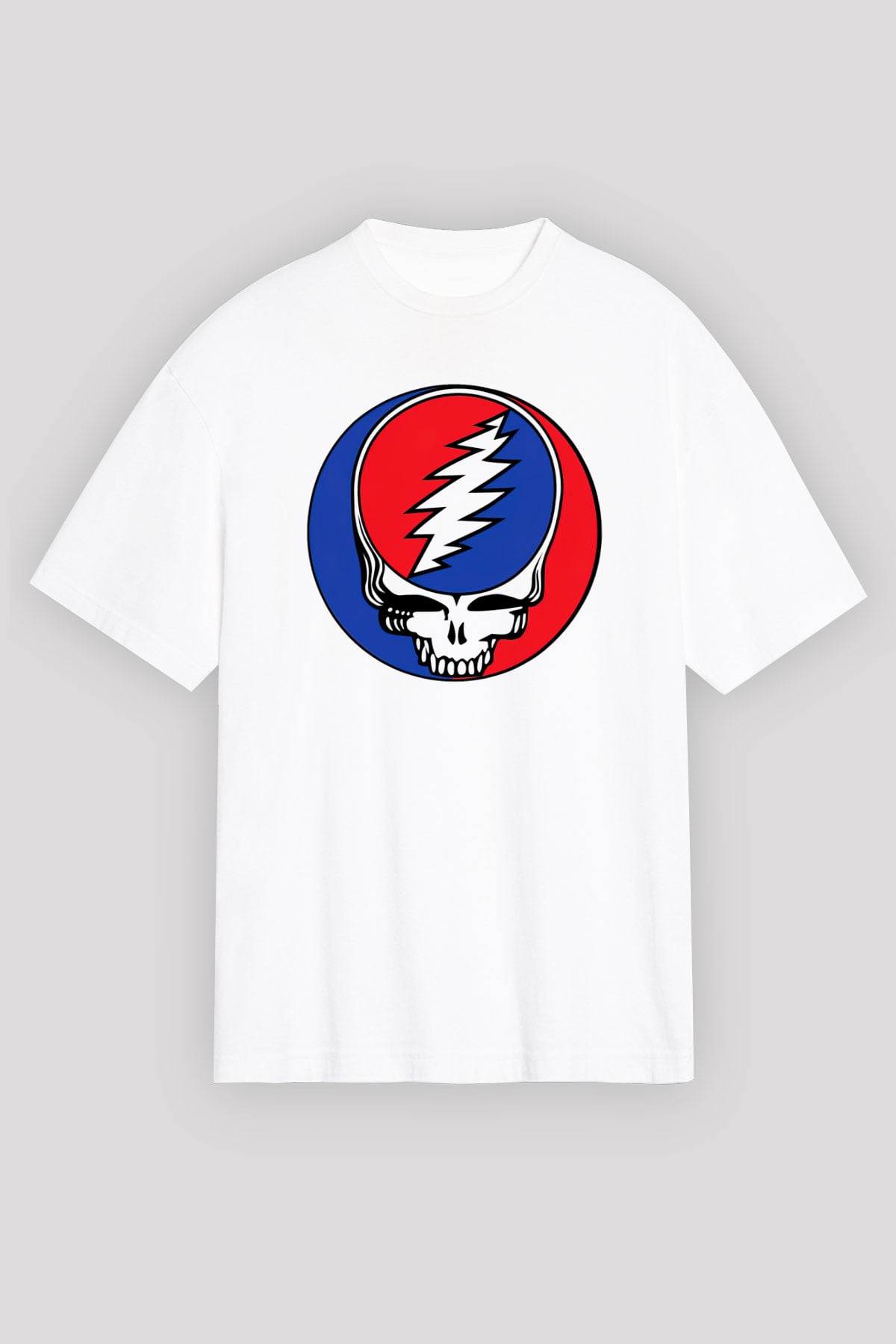 Grateful Dead Beyaz Unisex Oversize Tişört T-Shirt
