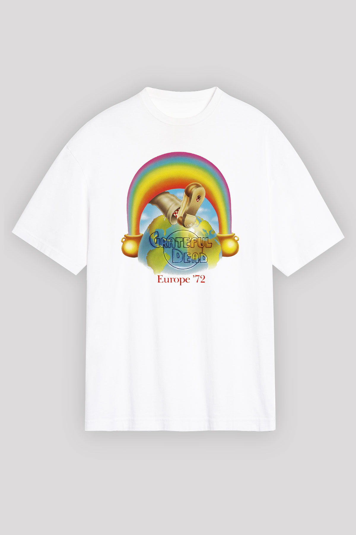 Grateful Dead Beyaz Unisex Oversize Tişört T-Shirt