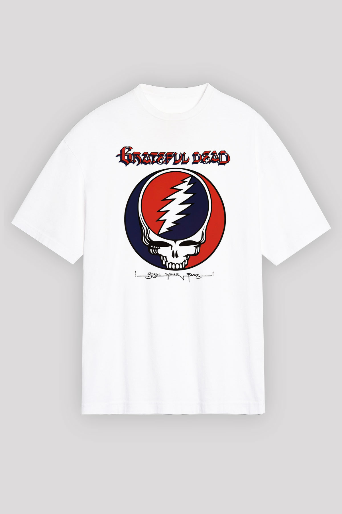 Grateful Dead Beyaz Unisex Oversize Tişört T-Shirt