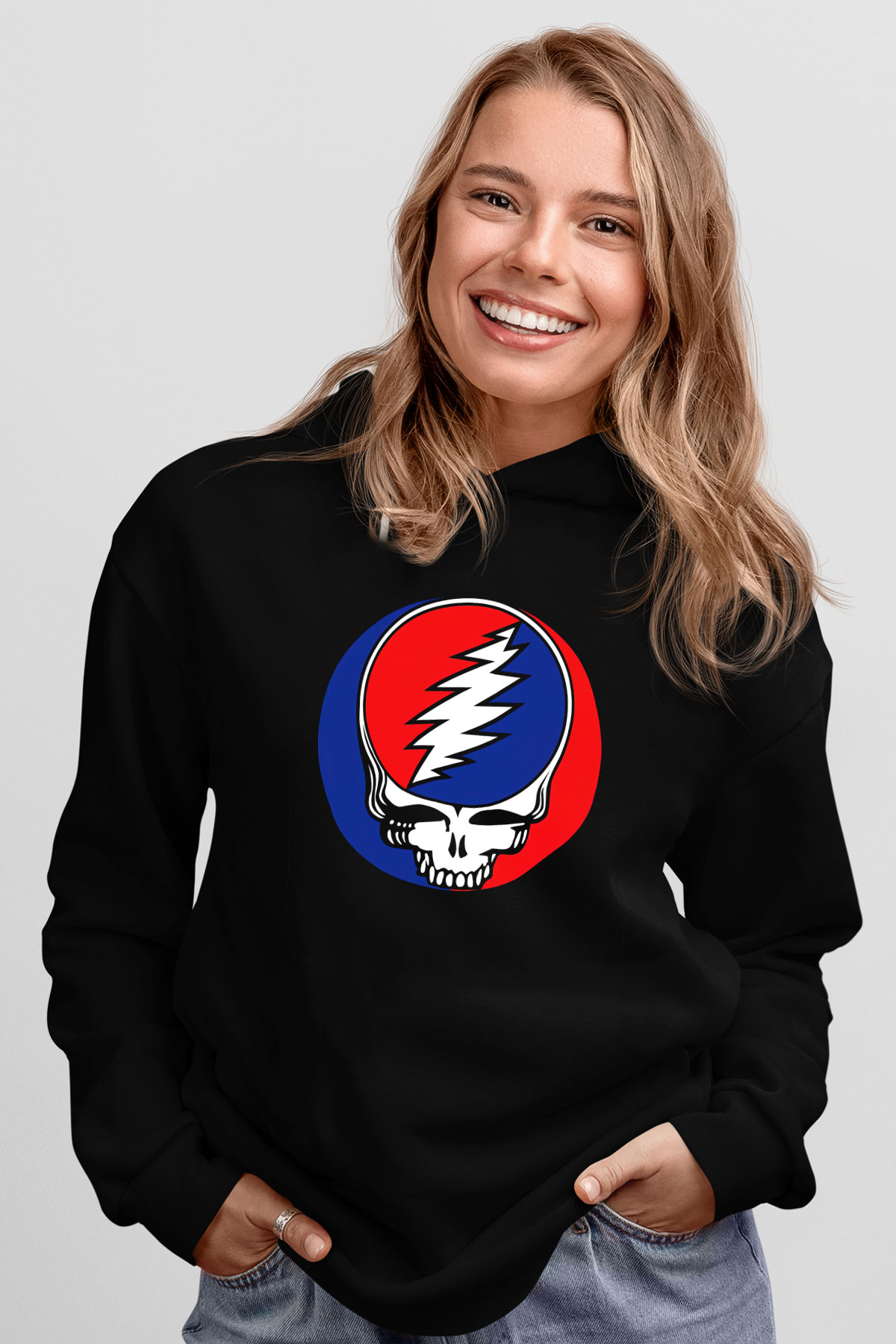 Grateful Dead Siyah Unisex Hoodie