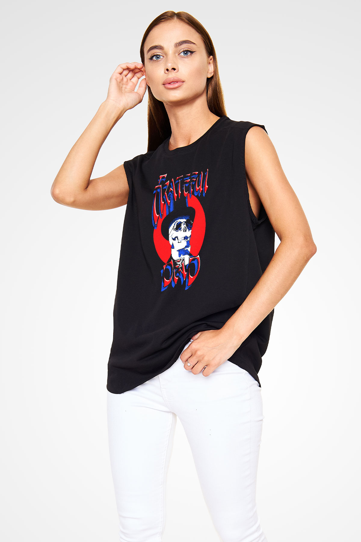 Grateful Dead Siyah Unisex Kolsuz Tişört