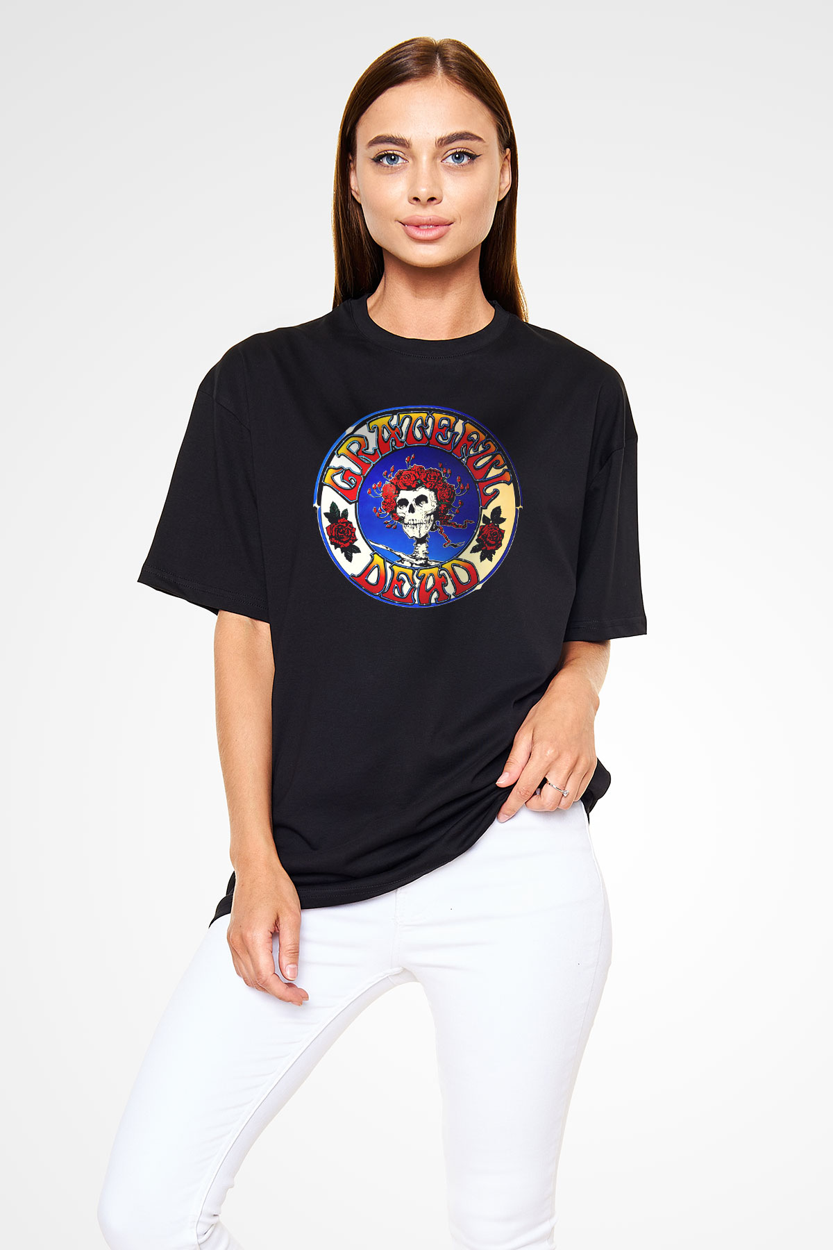 Grateful Dead Siyah Unisex Oversize Tişört T-Shirt