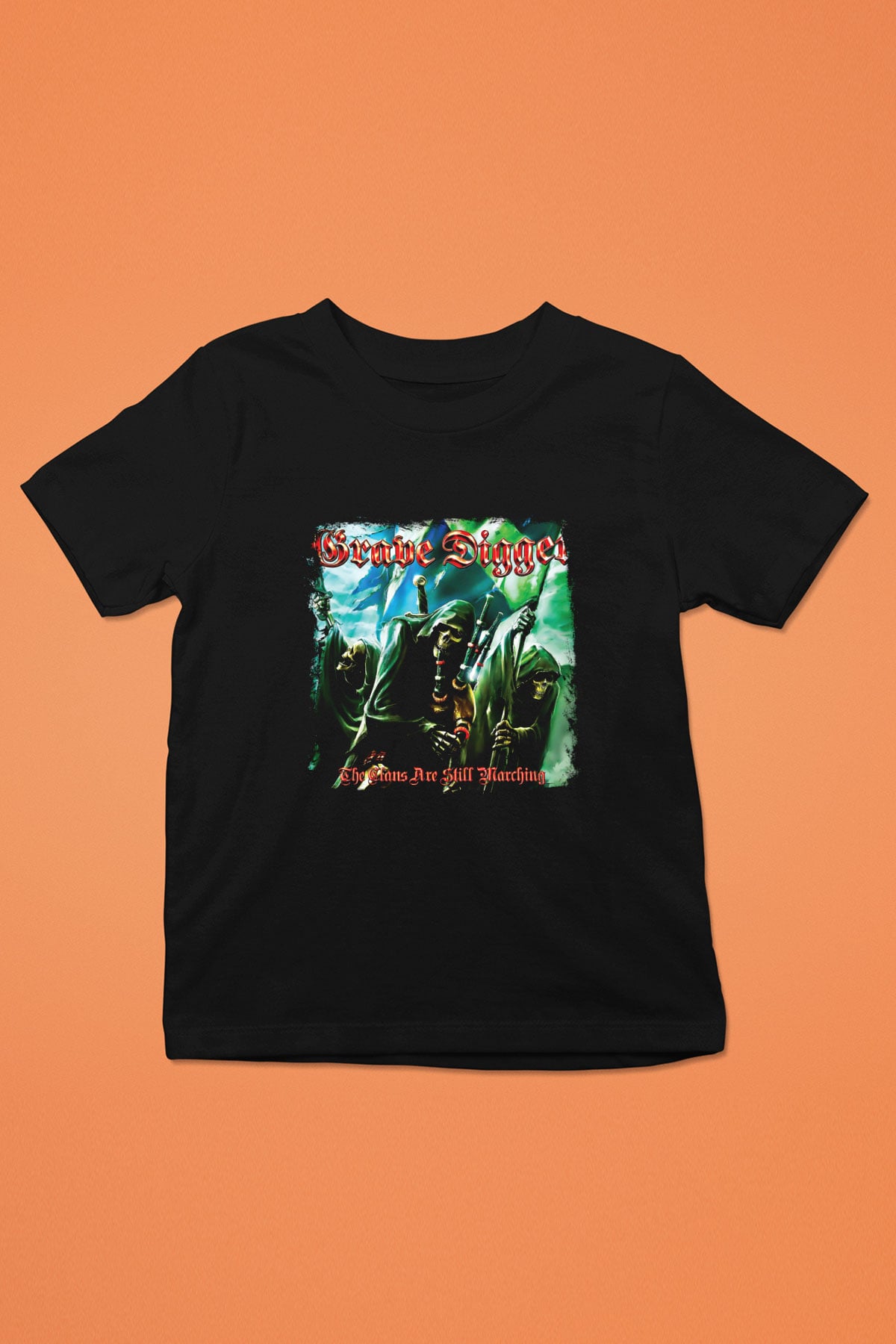 Grave Digger Baskılı Unisex Siyah Çocuk Tişört