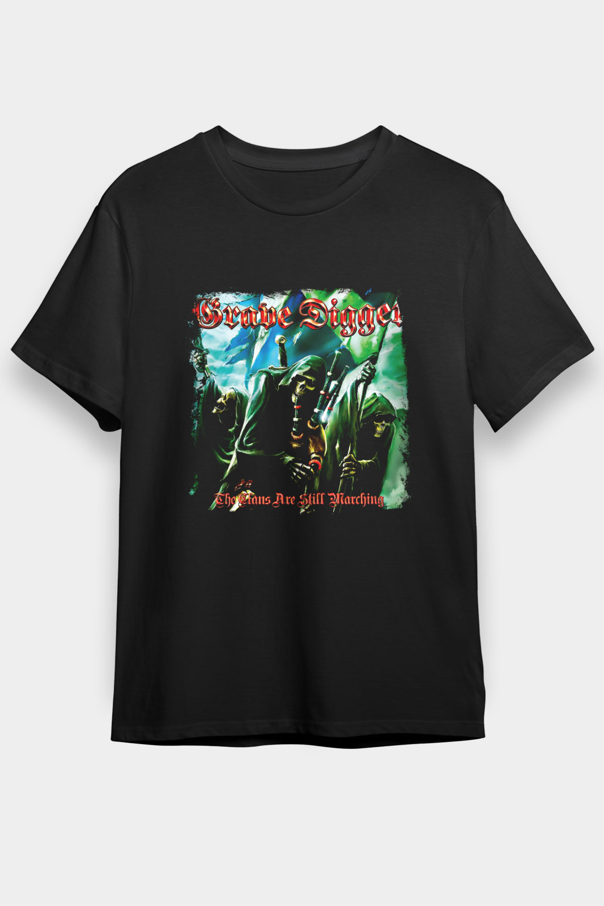Grave Digger Baskılı Unisex Siyah Tişört