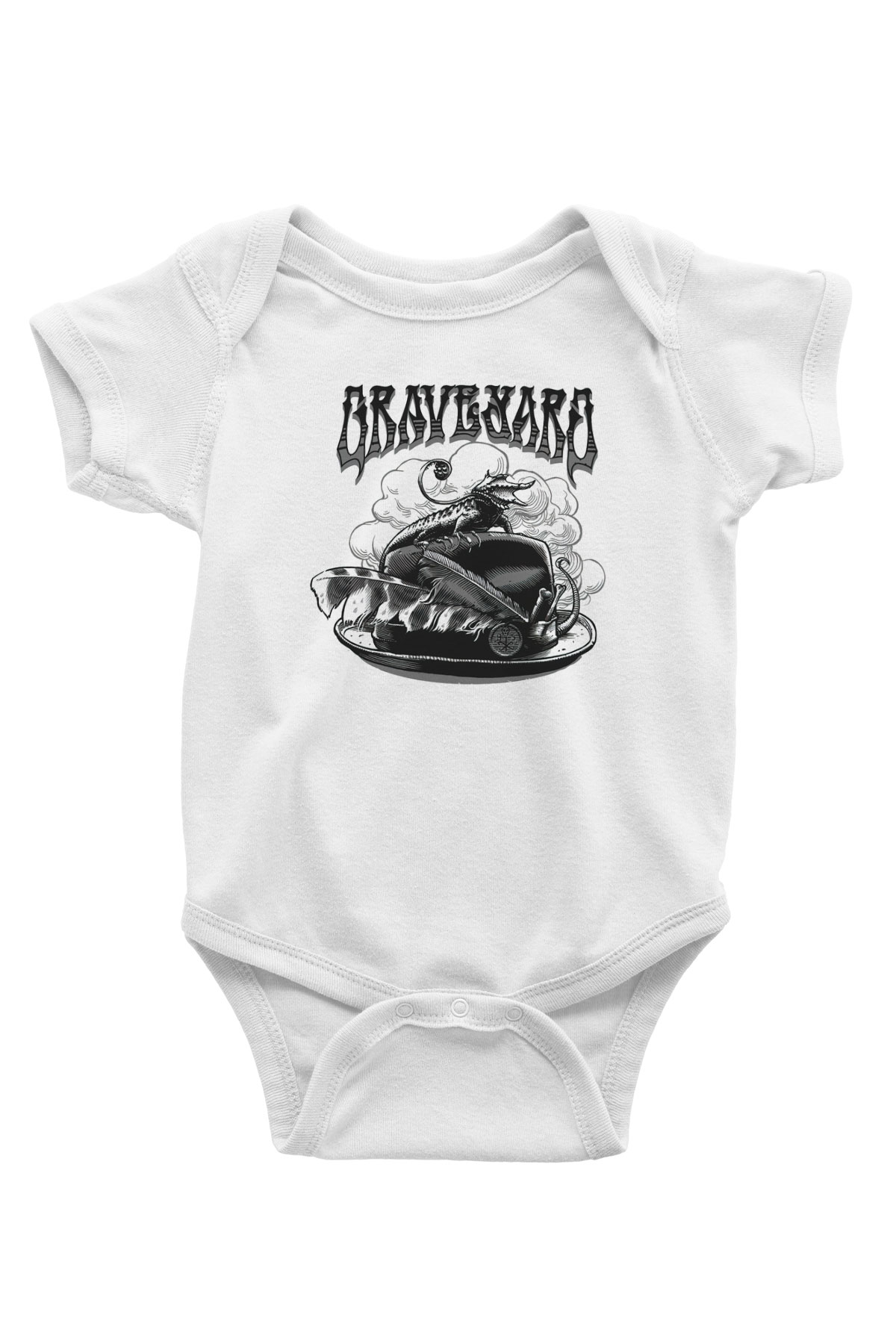 Graveyard Beyaz Bebek Body - Zıbın