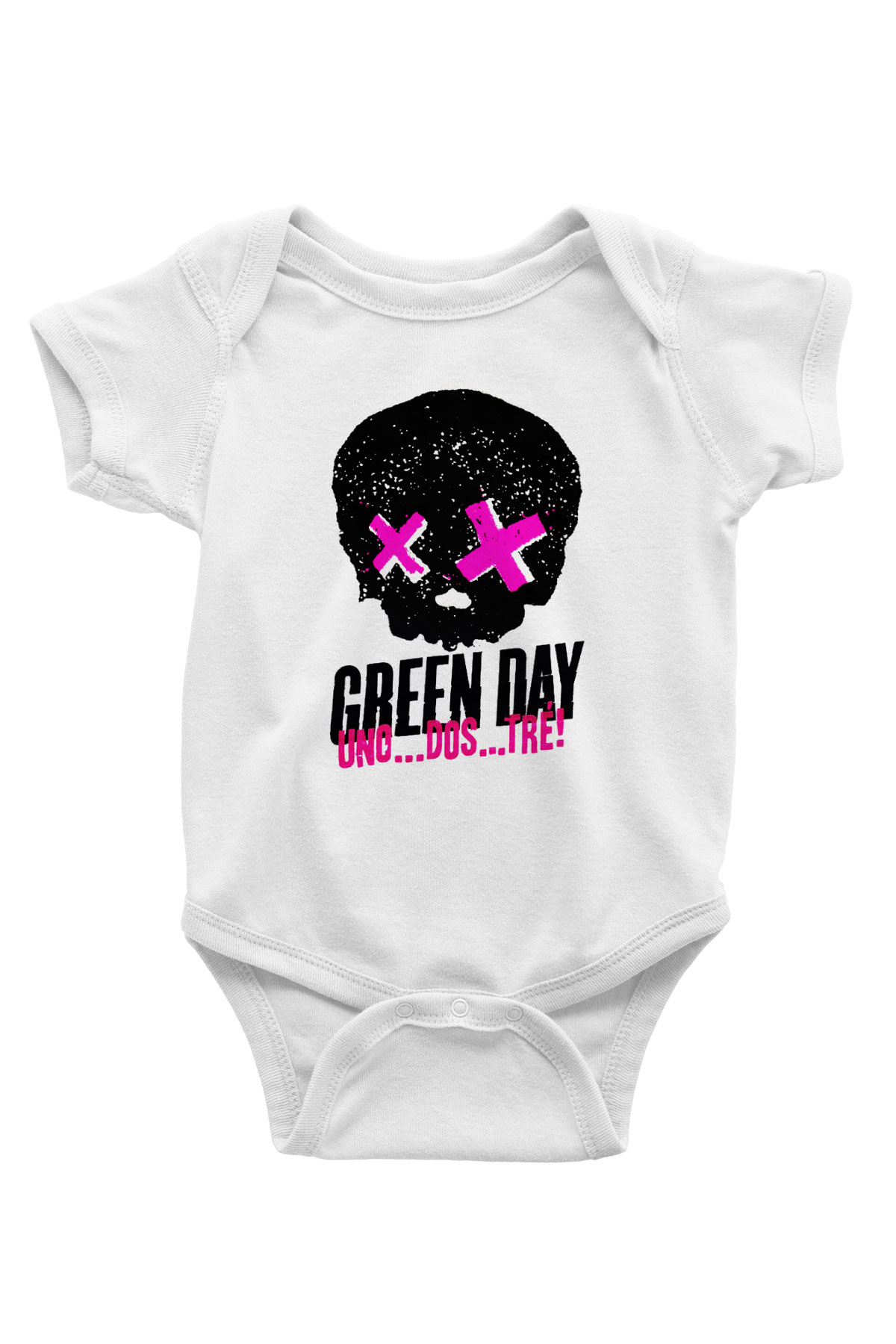Green Day Baskılı Beyaz Unisex Bebek Body - Zıbın