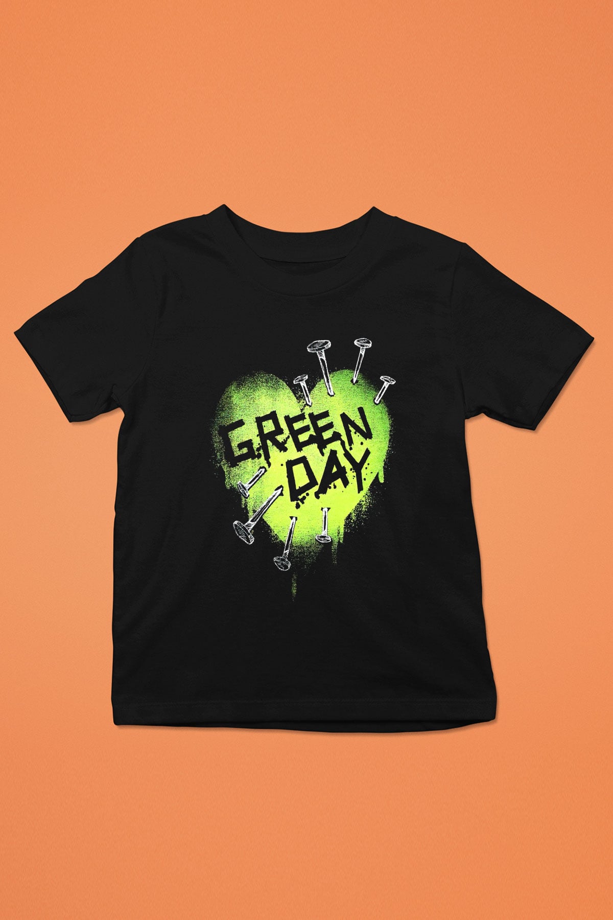 Green Day Baskılı Siyah Unisex Çocuk Tişört