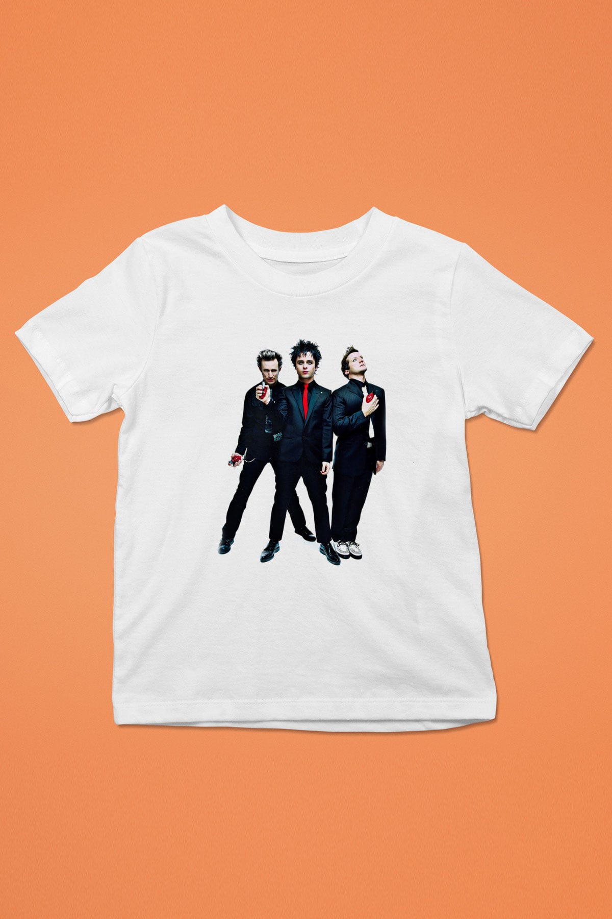 Green Day Baskılı Unisex Beyaz Çocuk Tişört