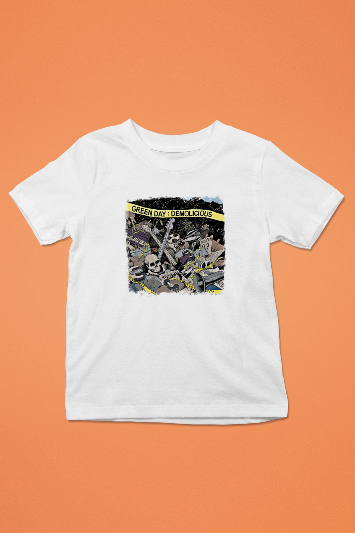 Green Day Baskılı Unisex Beyaz Çocuk Tişört