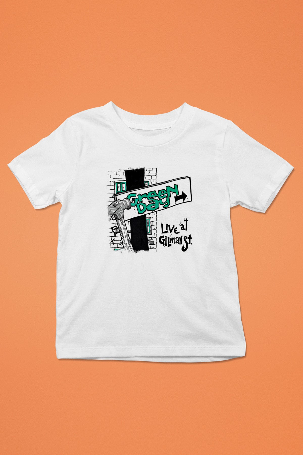 Green Day Baskılı Unisex Beyaz Çocuk Tişört