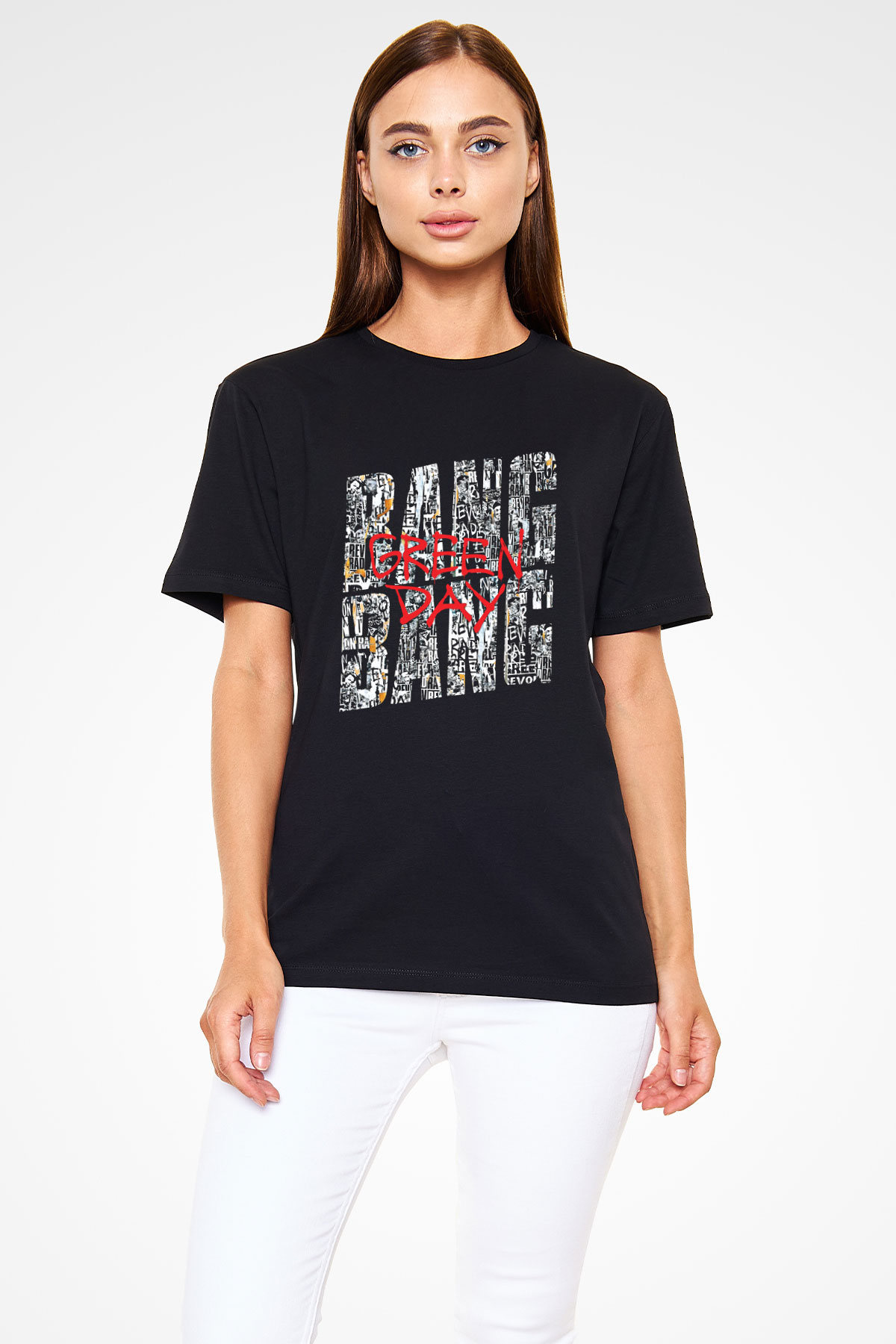 Green Day Baskılı Unisex Siyah Tişört
