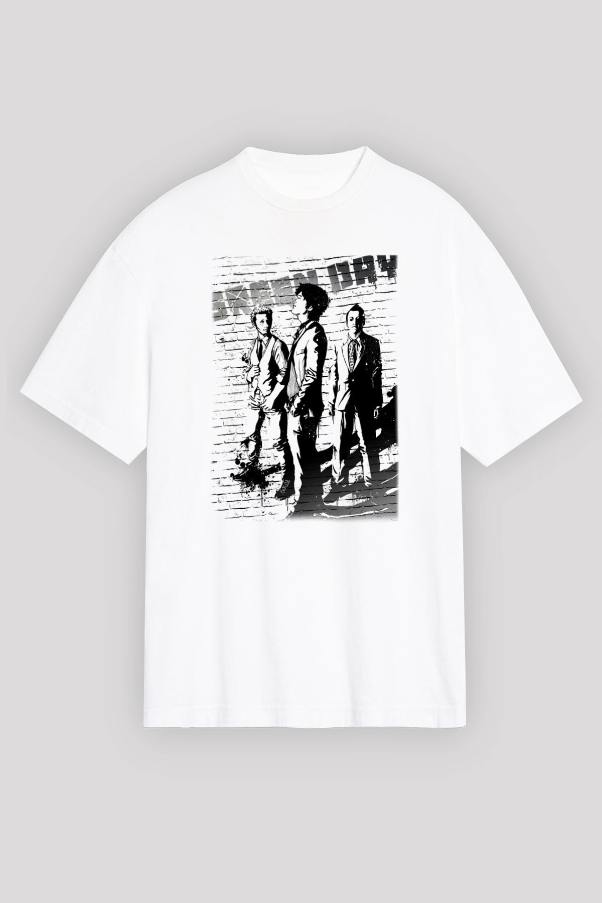 Green Day Beyaz Oversize Tişört Oversize T-shirt - TişörtFabrikası