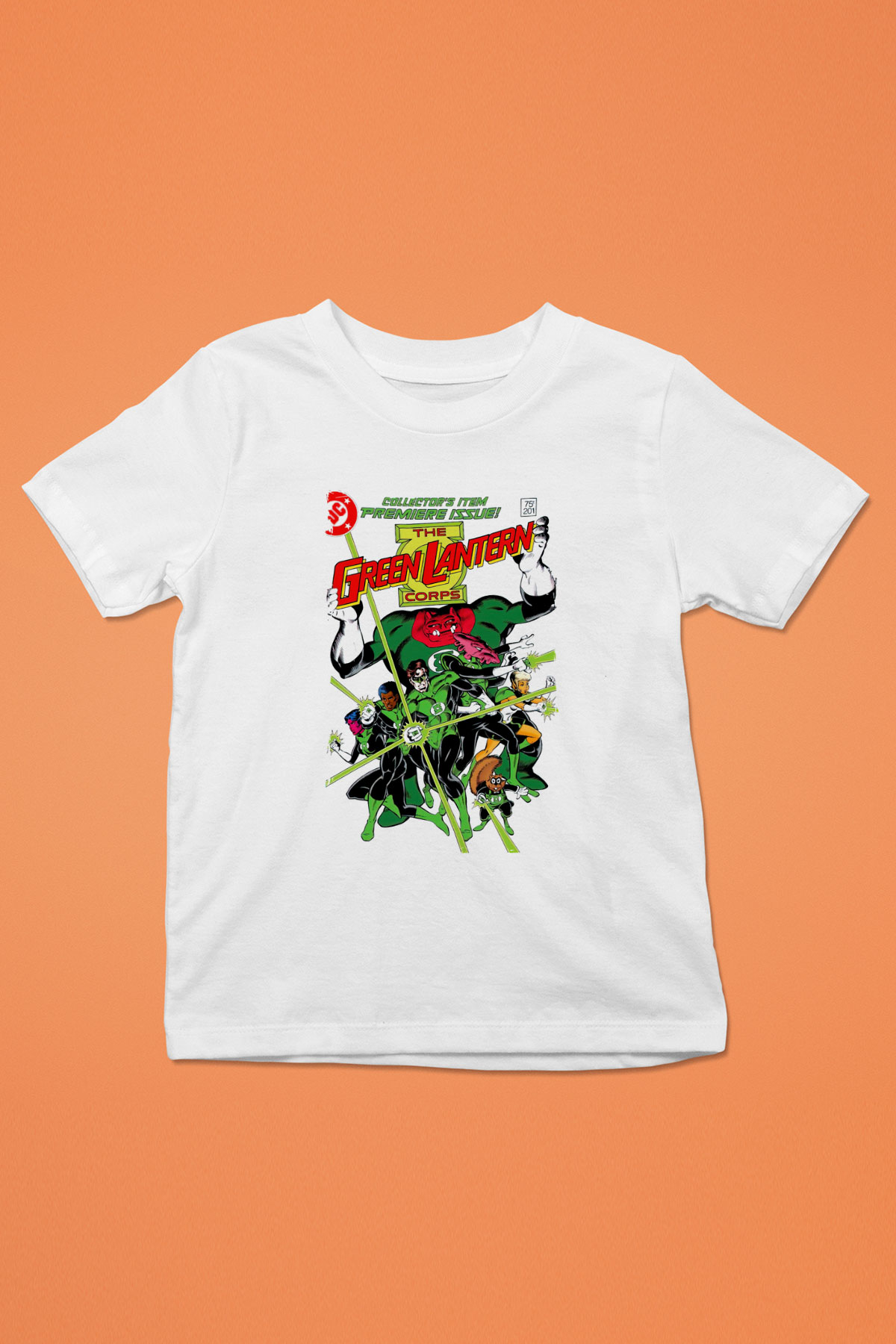 Green Lantern Beyaz Unisex  Çocuk Tişört