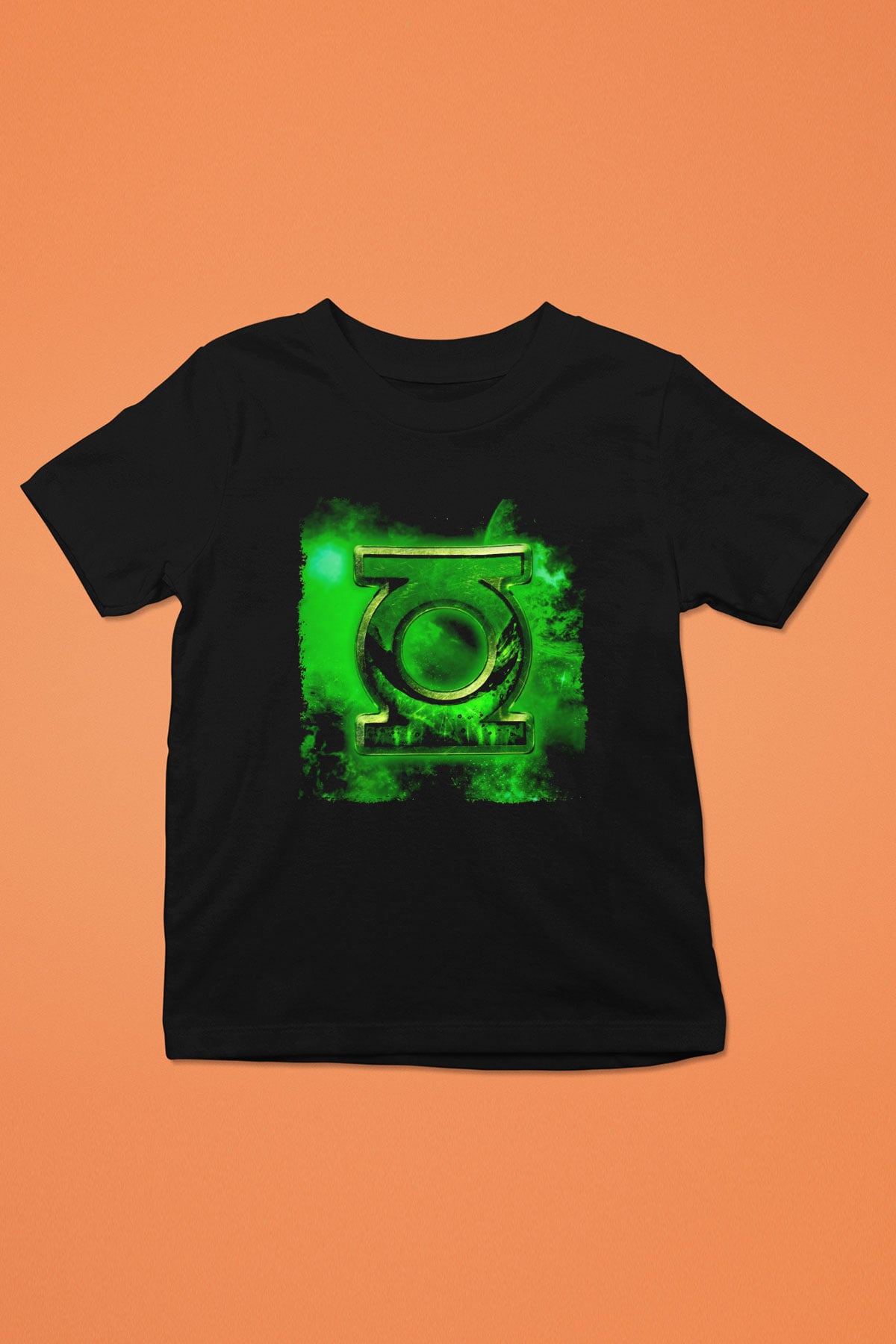 Green Lantern Siyah Unisex  Çocuk Tişört