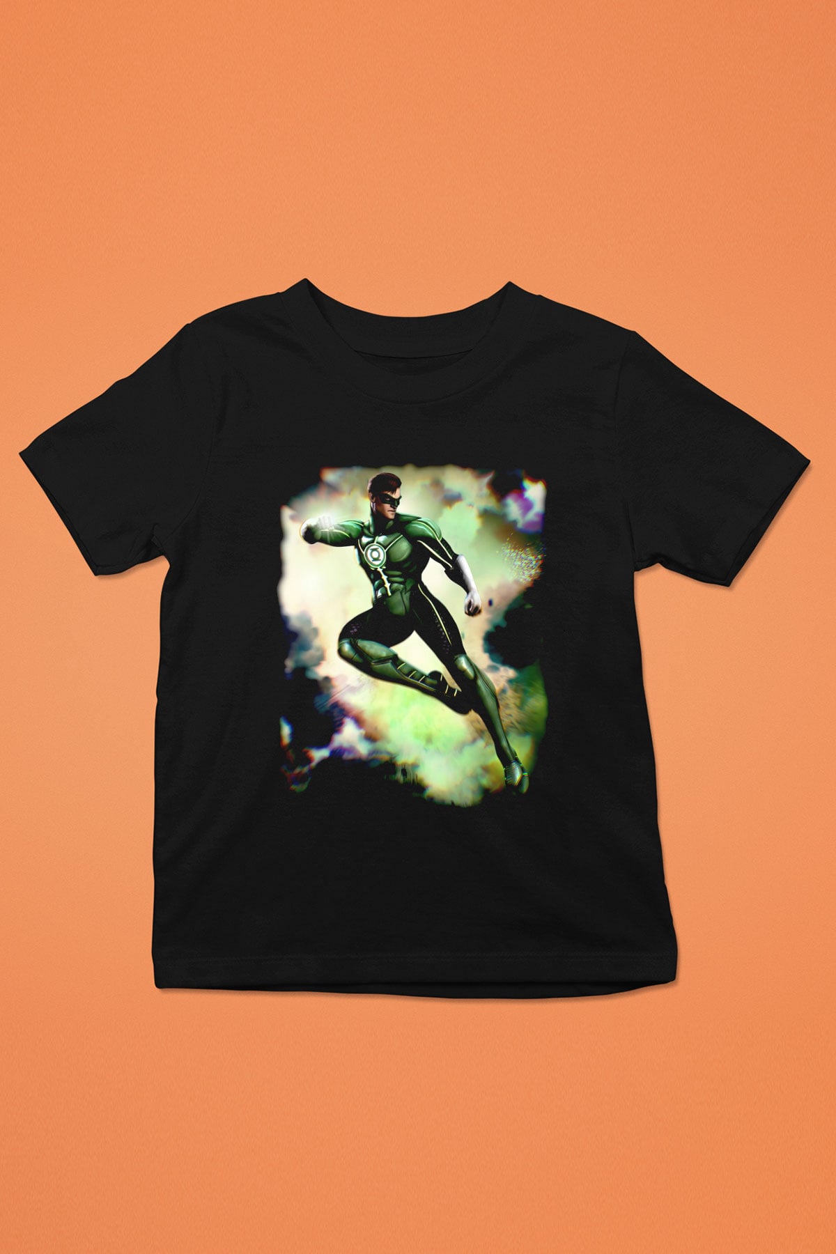 Green Lantern Siyah Unisex  Çocuk Tişört