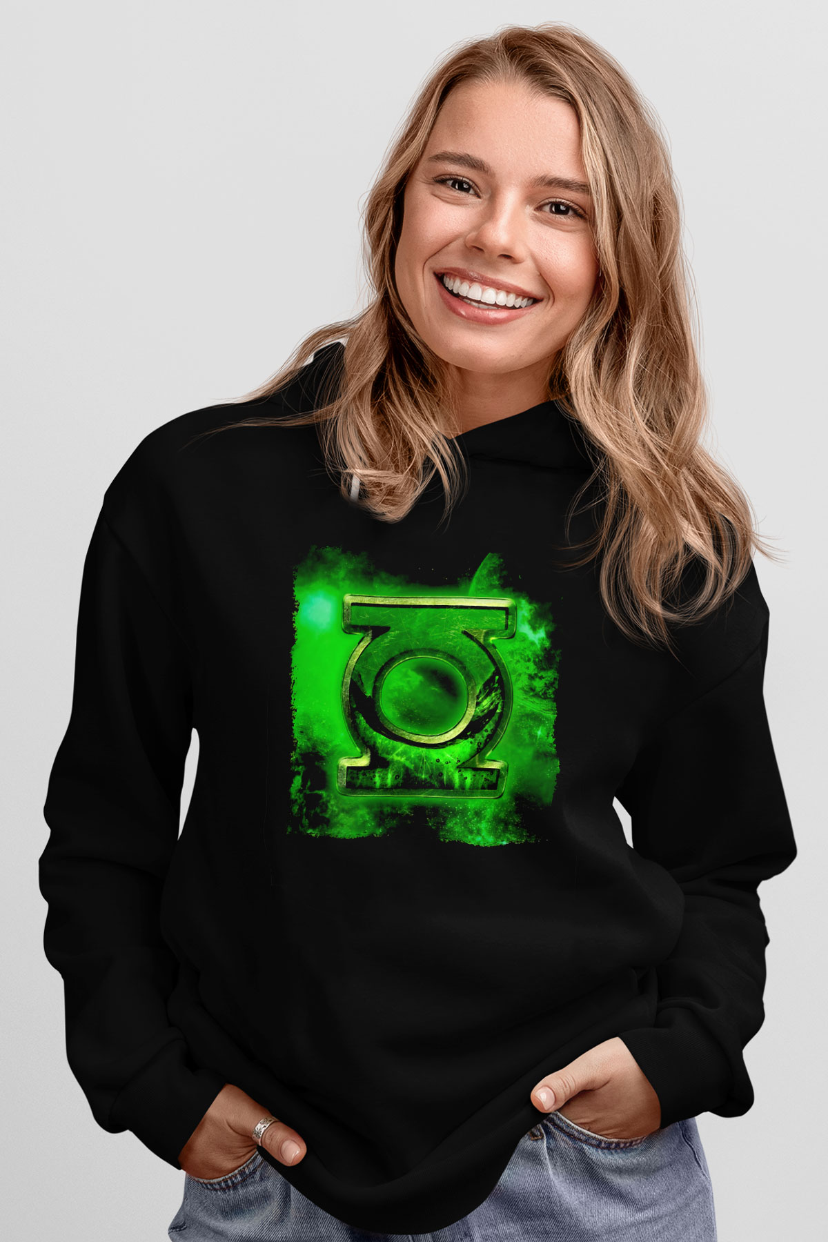 Green Lantern Siyah Unisex Hoodie