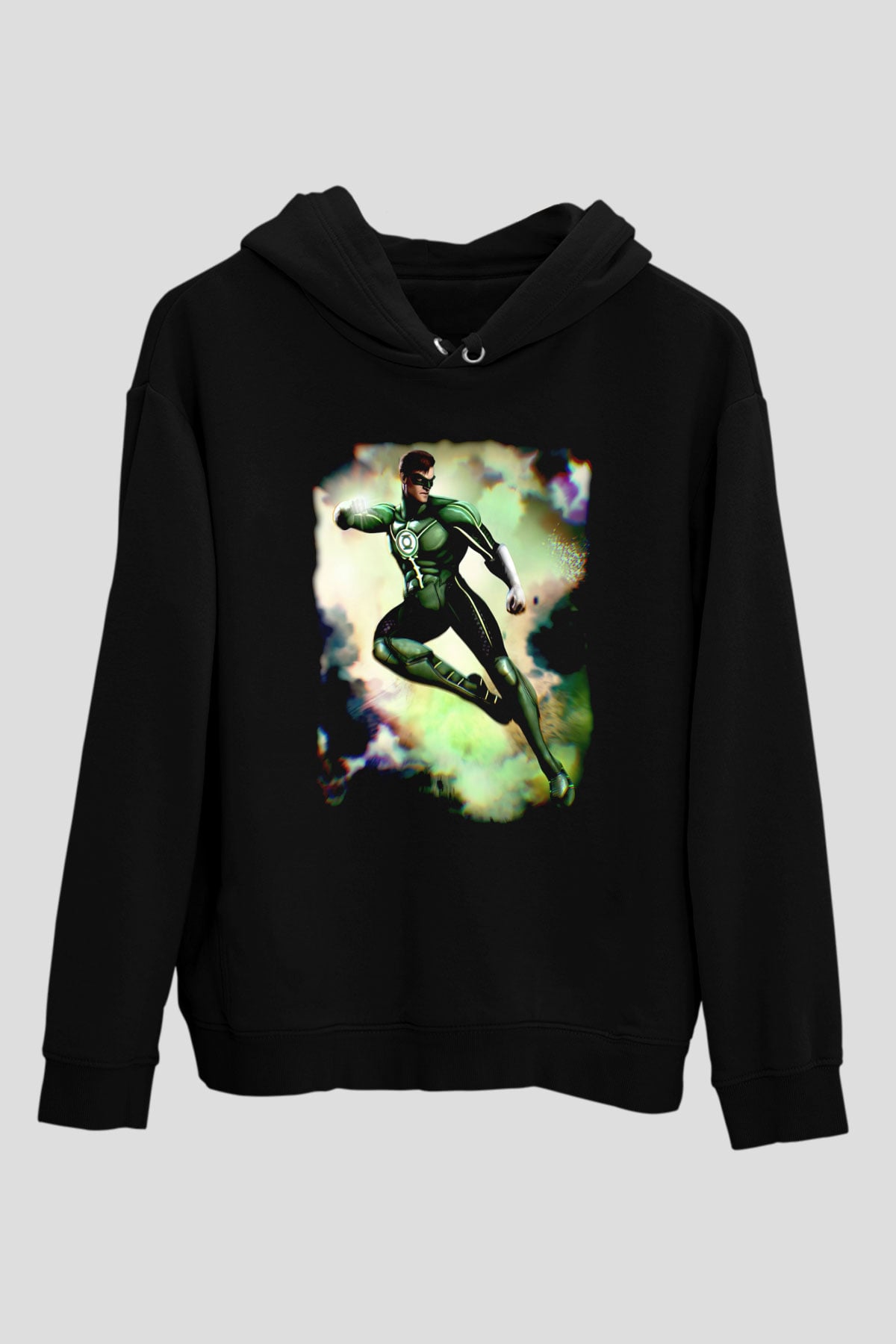 Green Lantern Siyah Unisex Hoodie