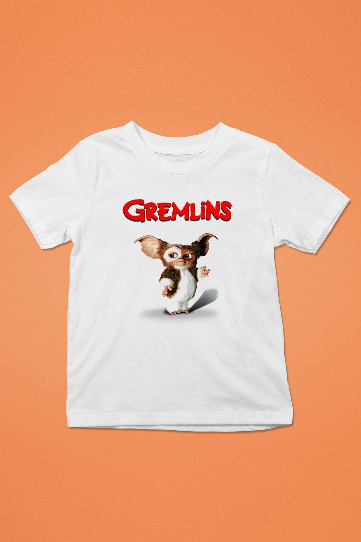 Gremlins Baskılı Beyaz Unisex Çocuk Tişört