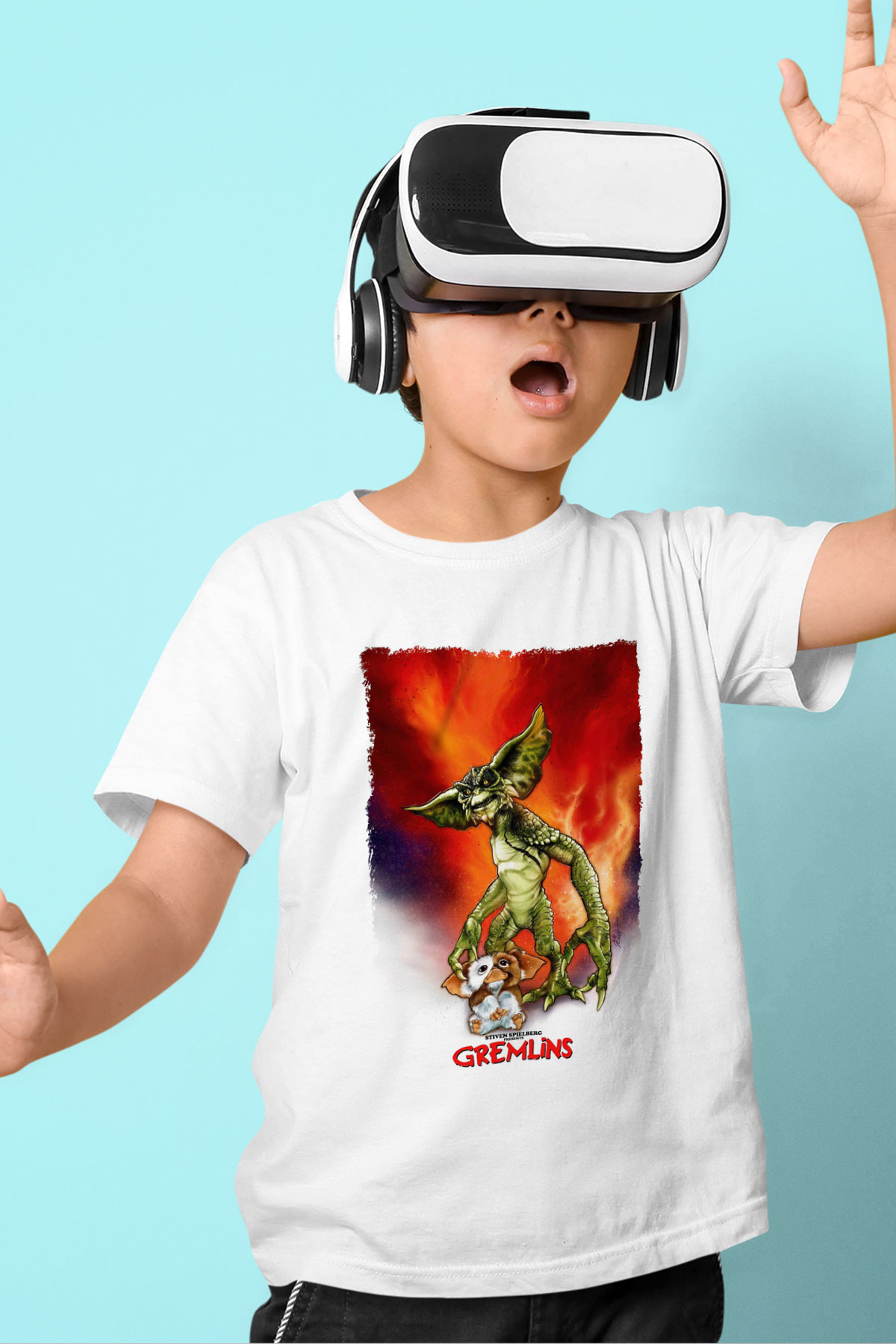 Gremlins Beyaz Unisex Çocuk Tişört