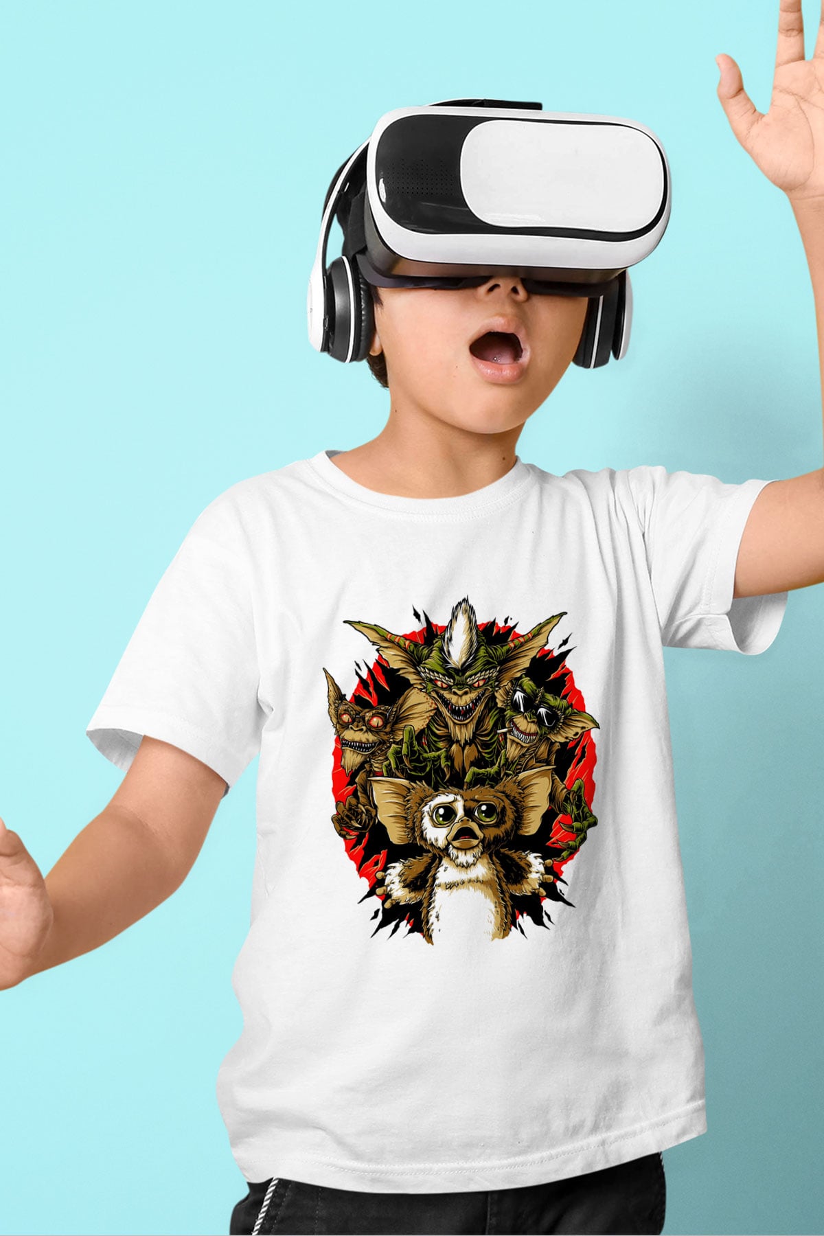 Gremlins Beyaz Unisex Çocuk Tişört
