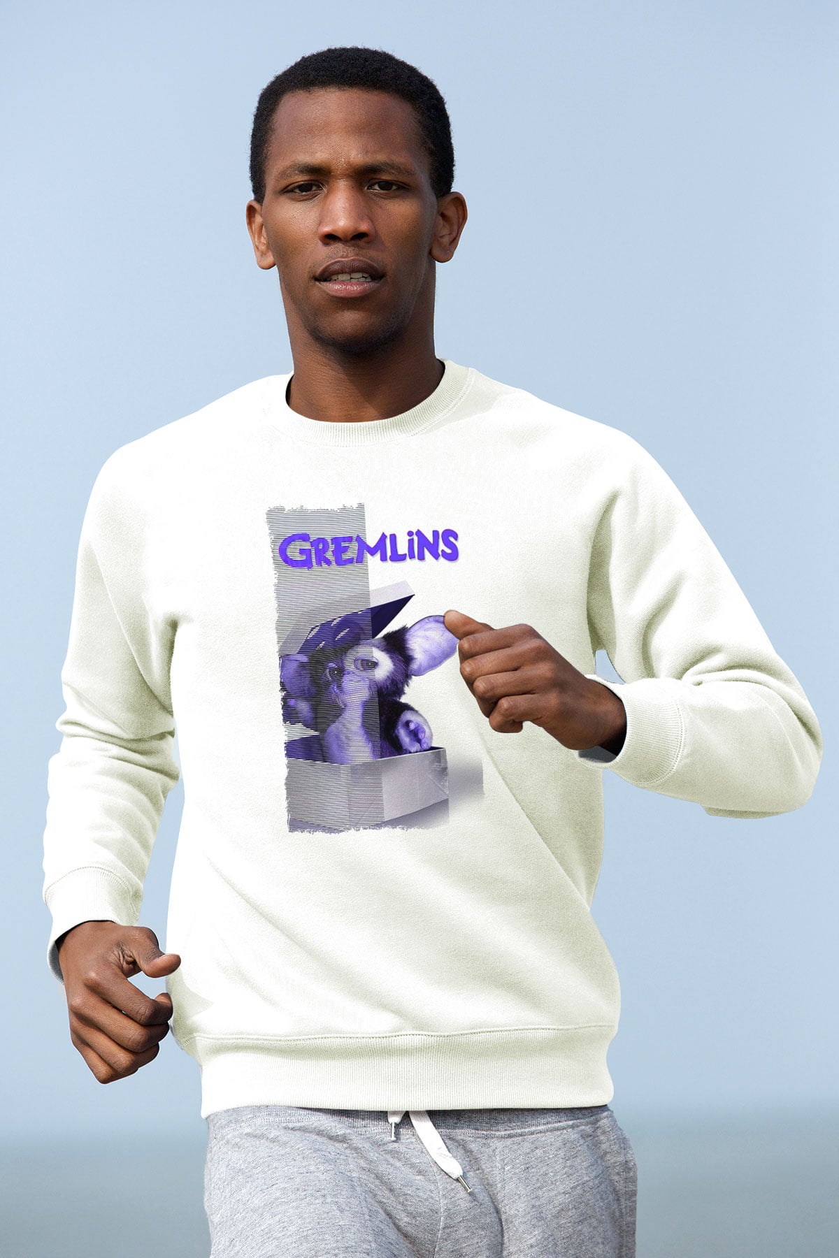 Gremlins Beyaz Unisex Sweatshirt