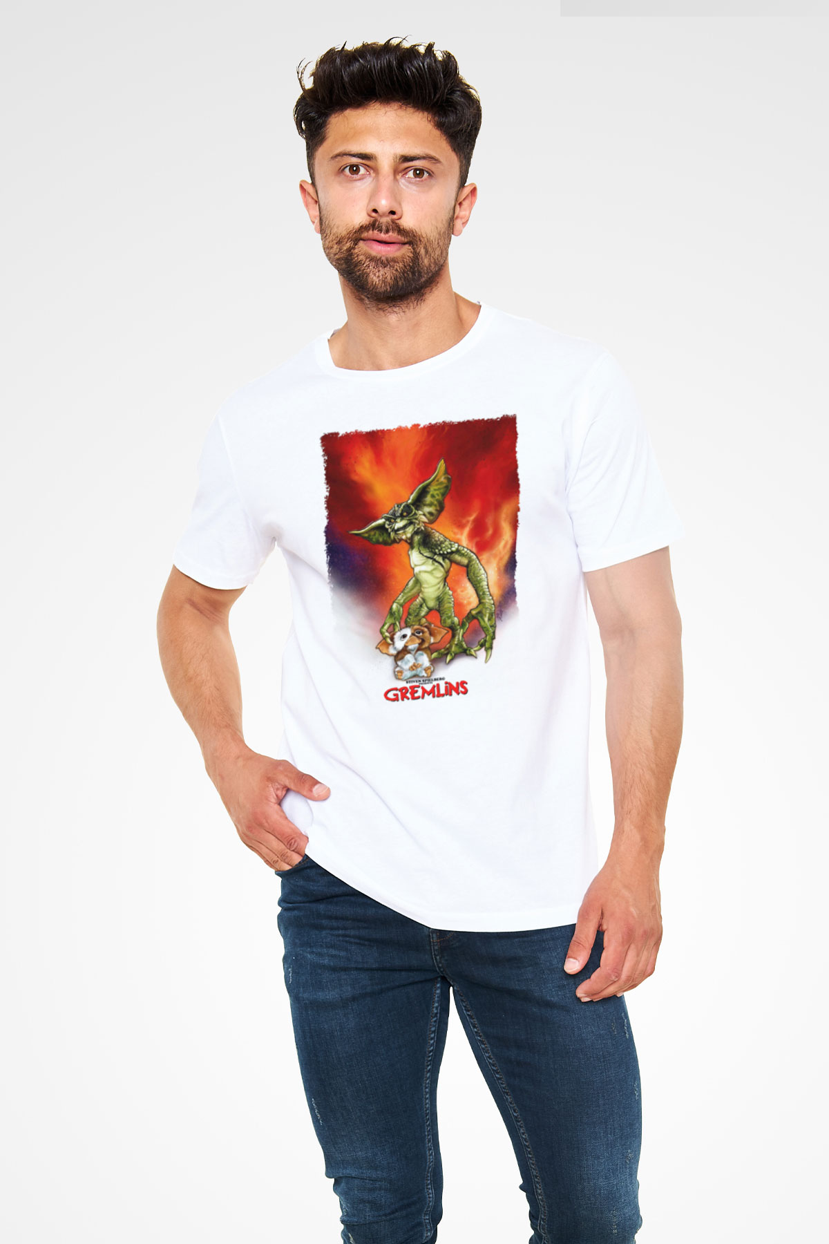 Gremlins Beyaz Unisex Tişört T-Shirt