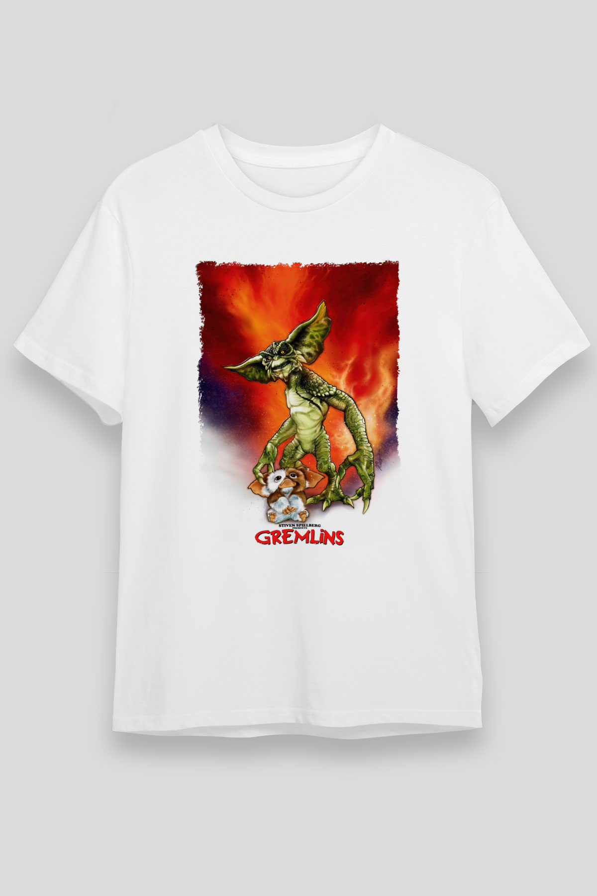 Gremlins Beyaz Unisex Tişört T-Shirt