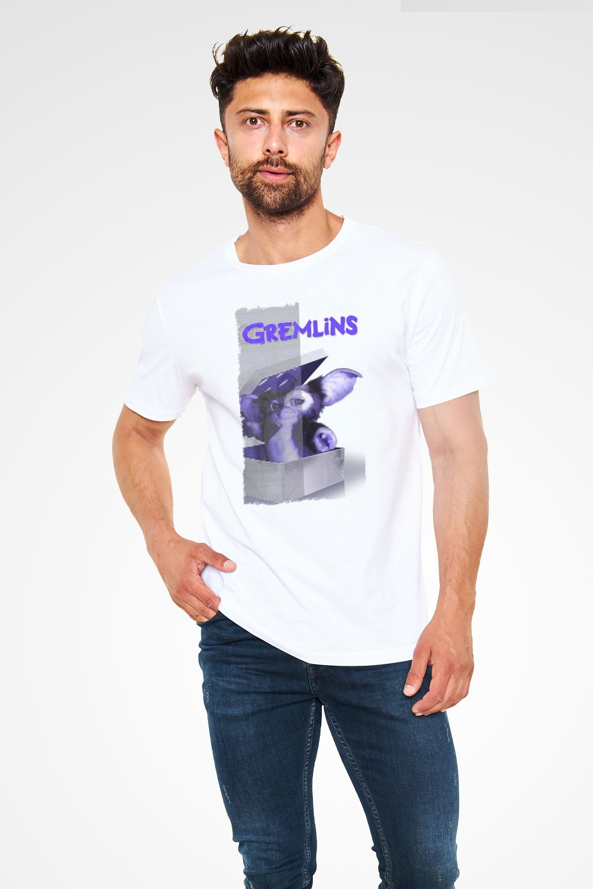 Gremlins Beyaz Unisex Tişört T-Shirt