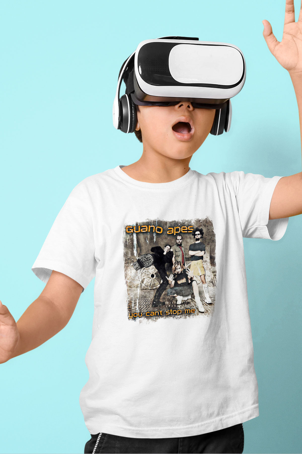 Guano Apes Baskılı Unisex Beyaz Çocuk Tişört