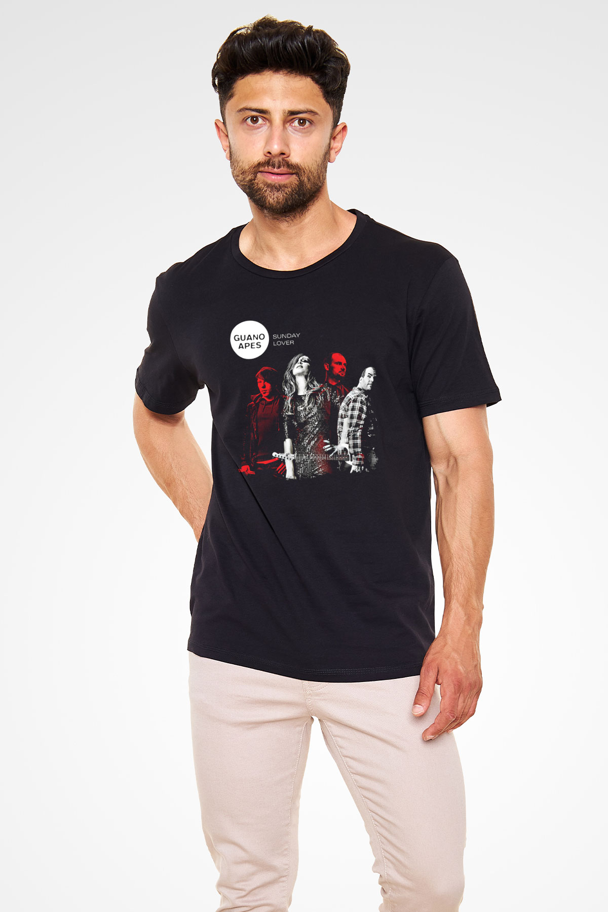 Guano Apes Baskılı Unisex Siyah Tişört