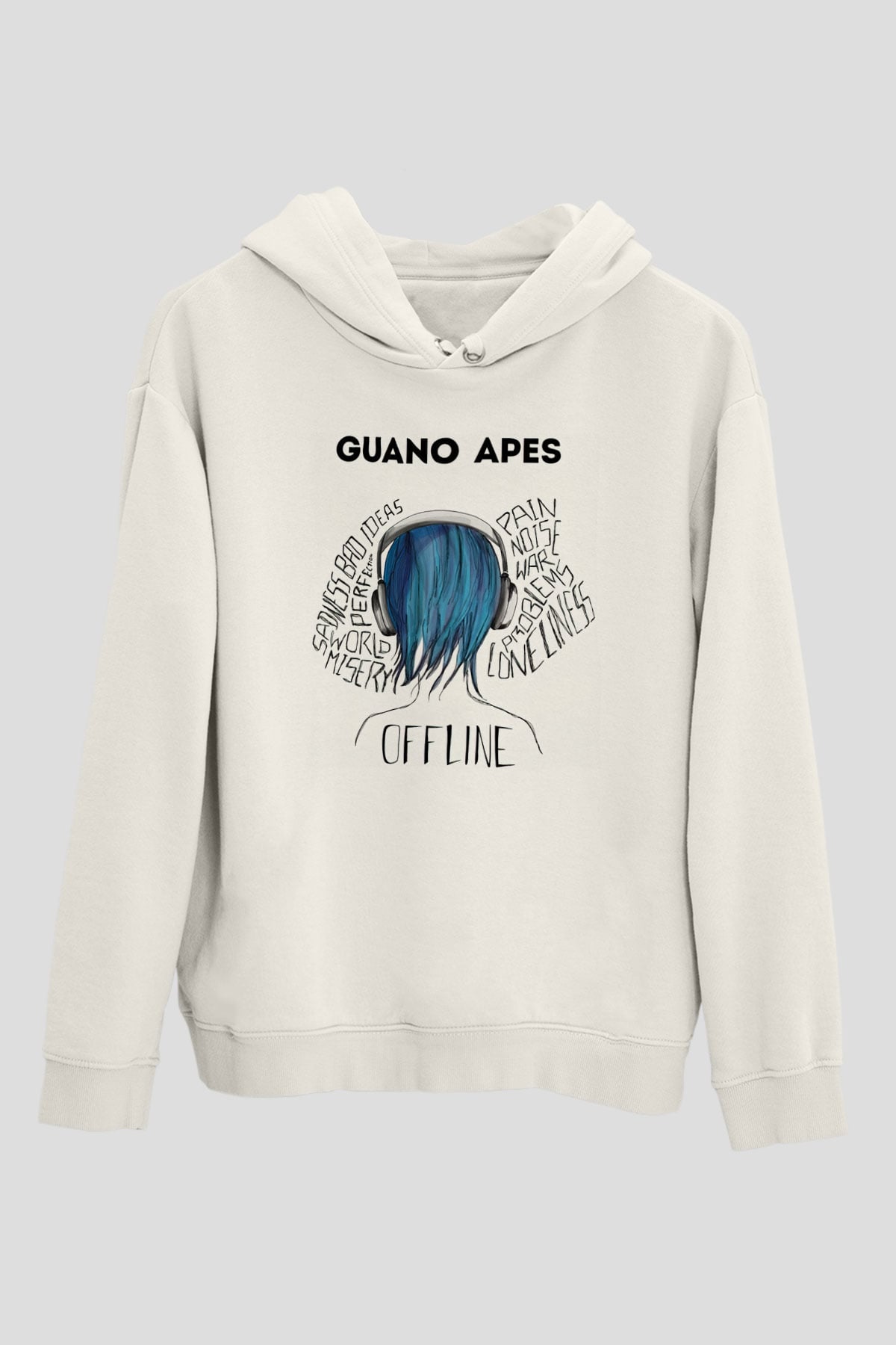 Guano Apes Beyaz Unisex Kapüşonlu Sweatshirt