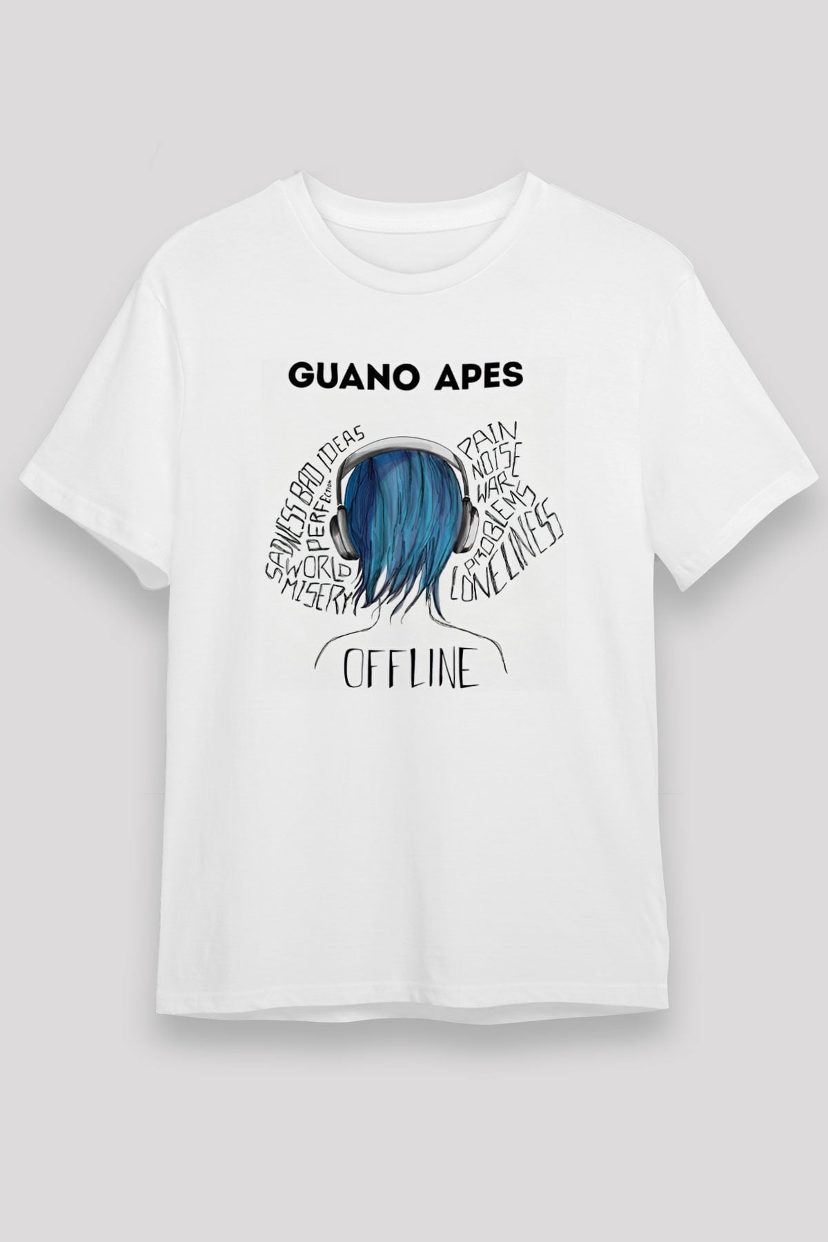 Guano Apes Beyaz Unisex Tişört T-Shirt - TişörtFabrikası