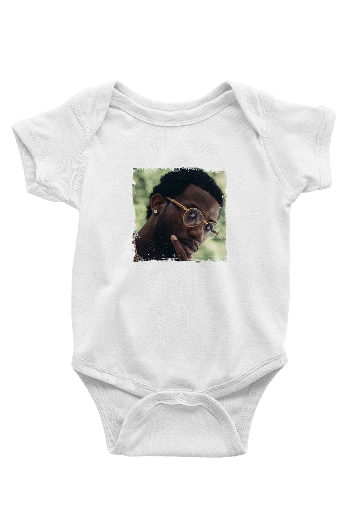 Gucci Mane Baskılı Unisex Beyaz Bebek Body - Zıbın