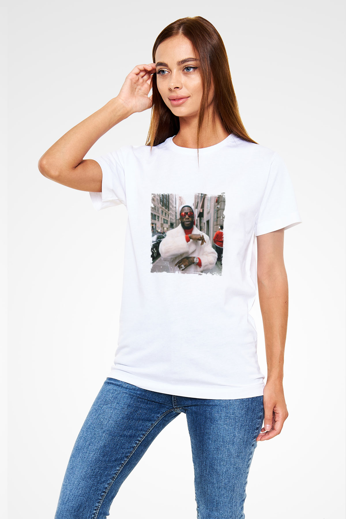 Gucci Mane Baskılı Unisex Beyaz Tişört