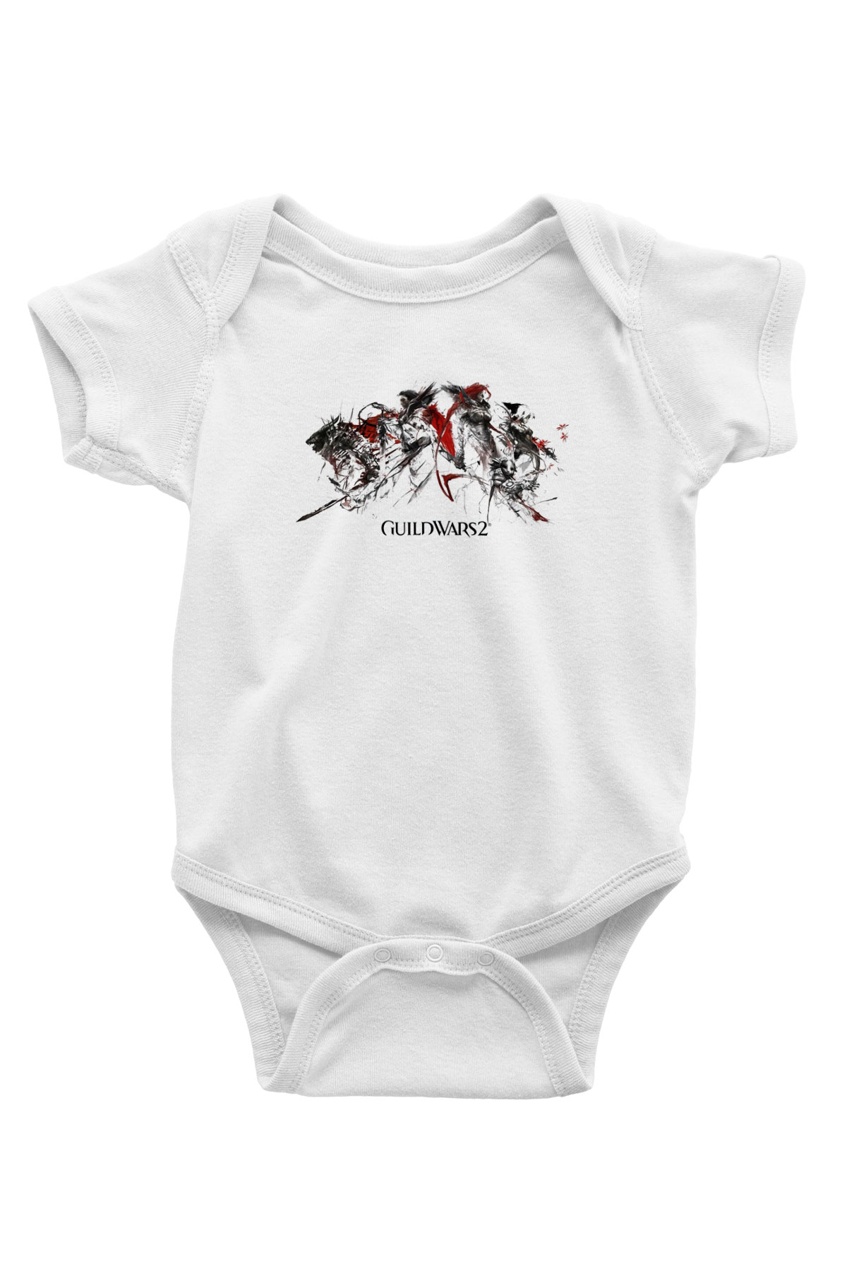 Guild Wars Baskılı Beyaz Unisex Bebek Body - Zıbın