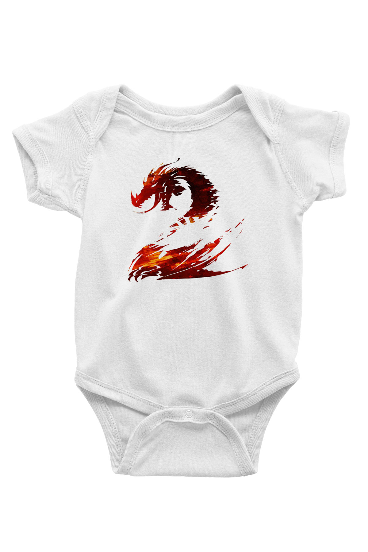 Guild Wars Baskılı Beyaz Unisex Bebek Body - Zıbın