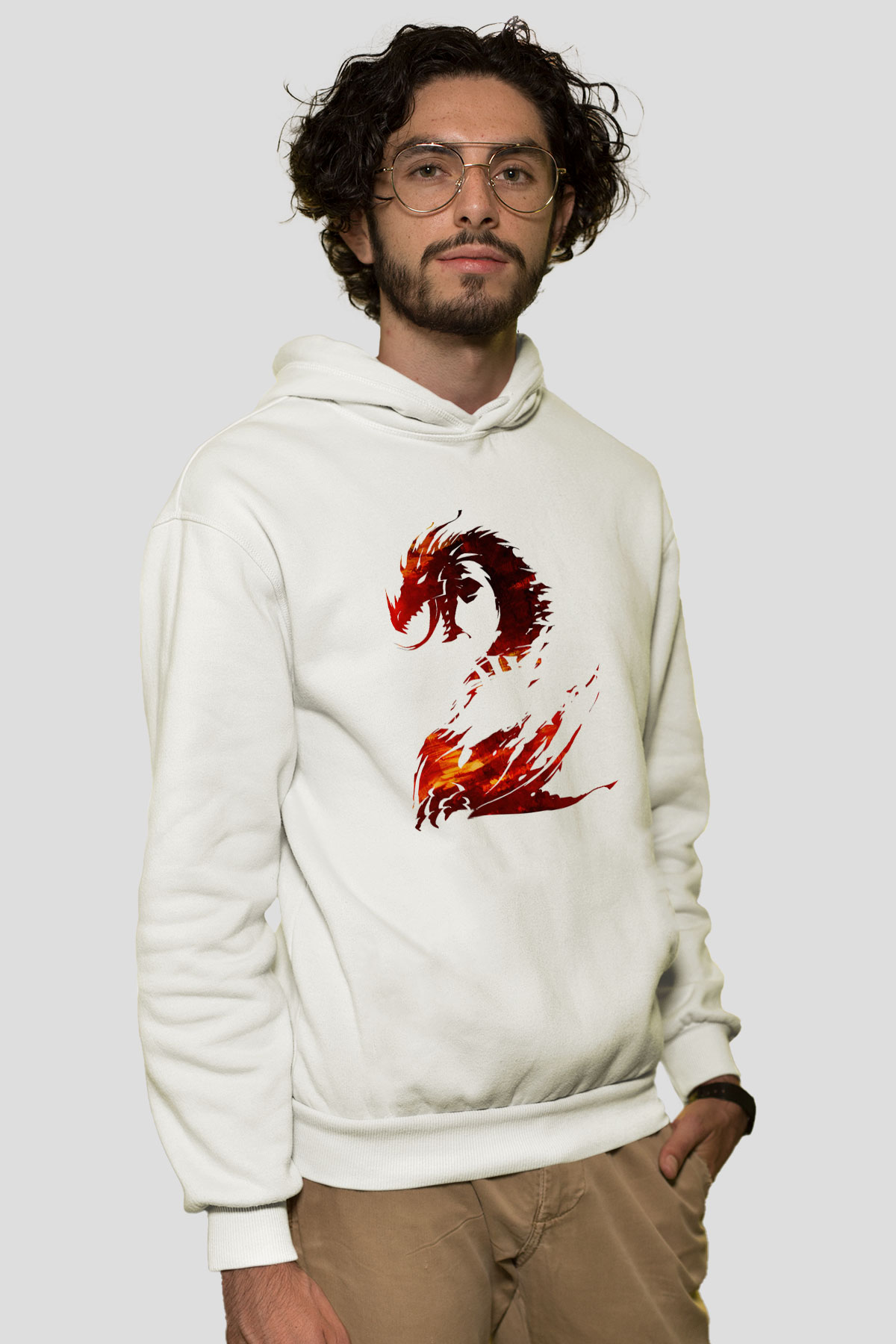 Guild Wars Beyaz Unisex Hoodie