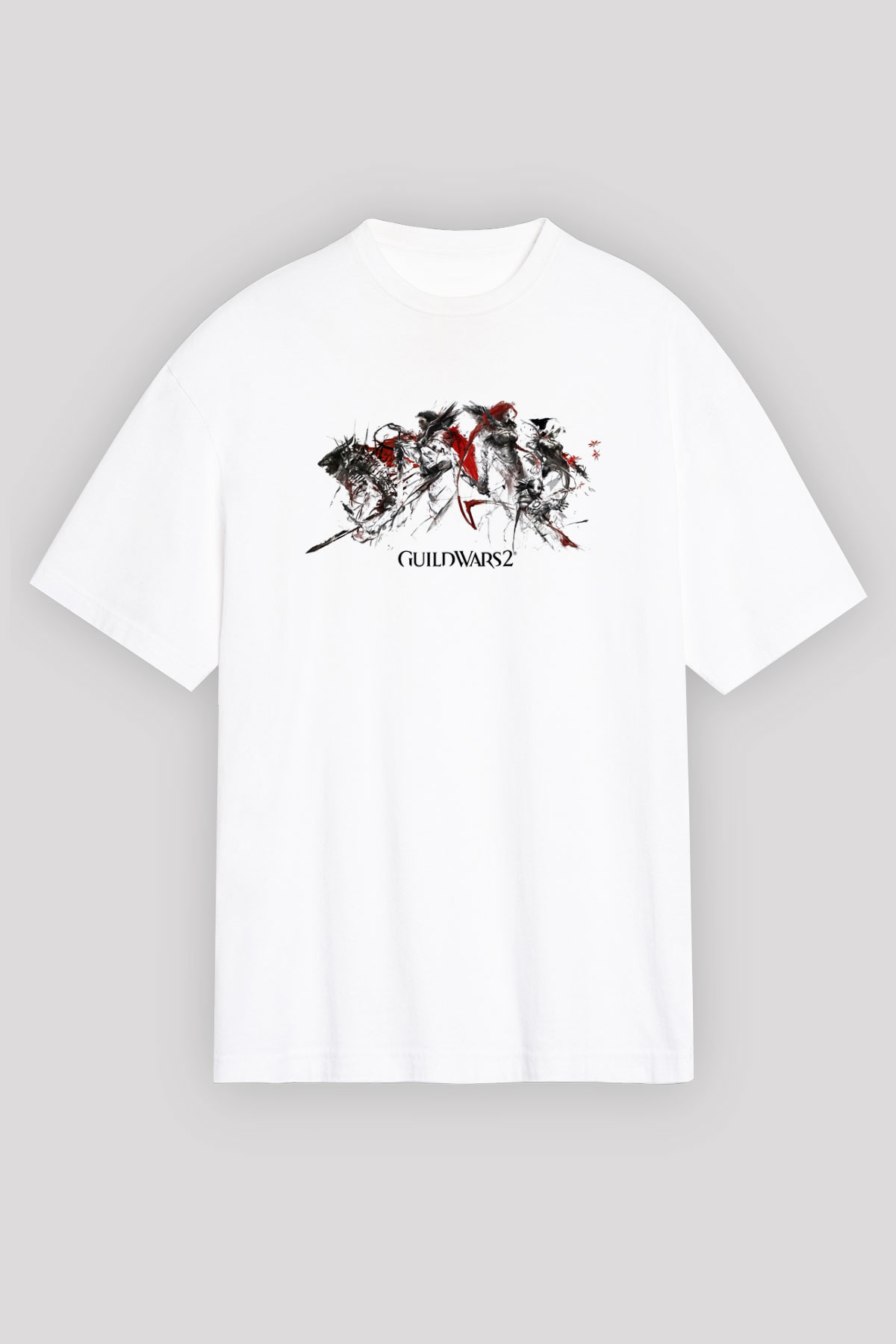 Guild Wars Beyaz Unisex Oversize Tişört T-Shirt