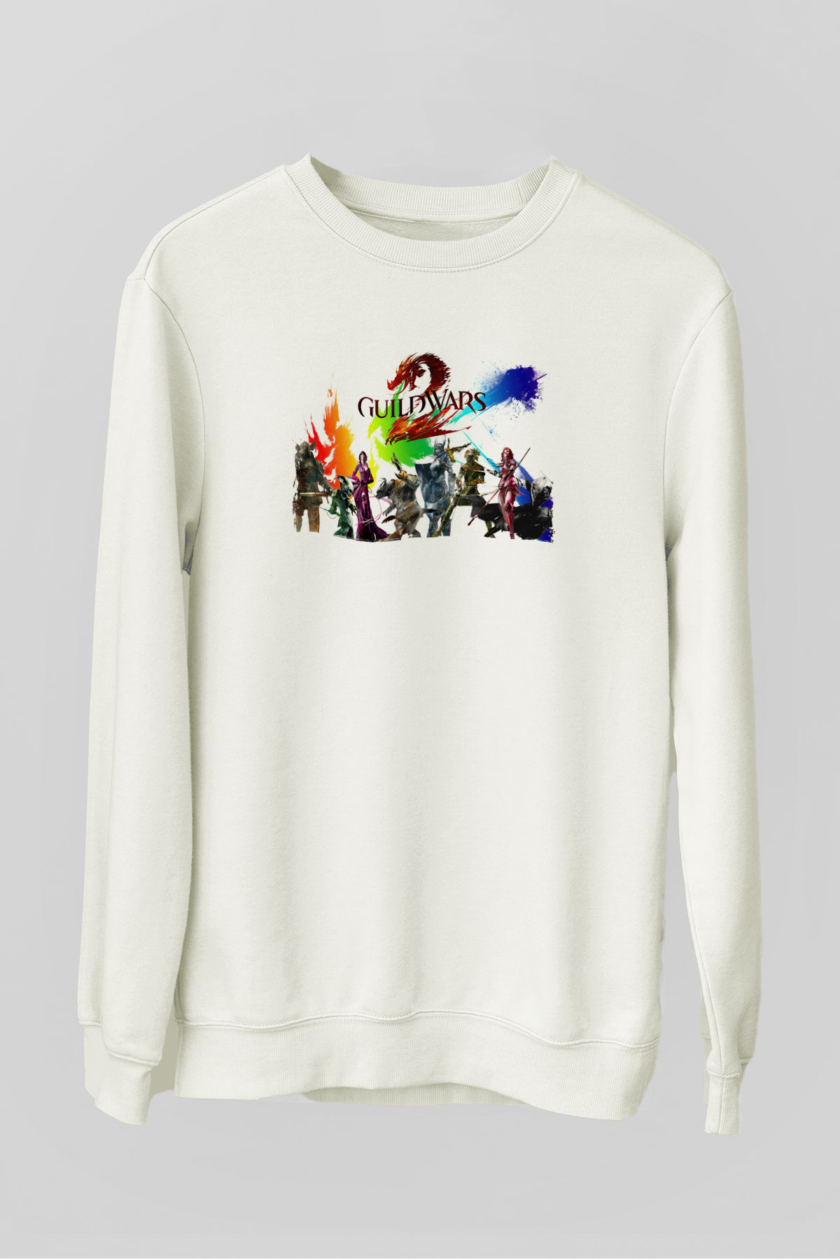 Guild Wars Beyaz Unisex Sweatshirt