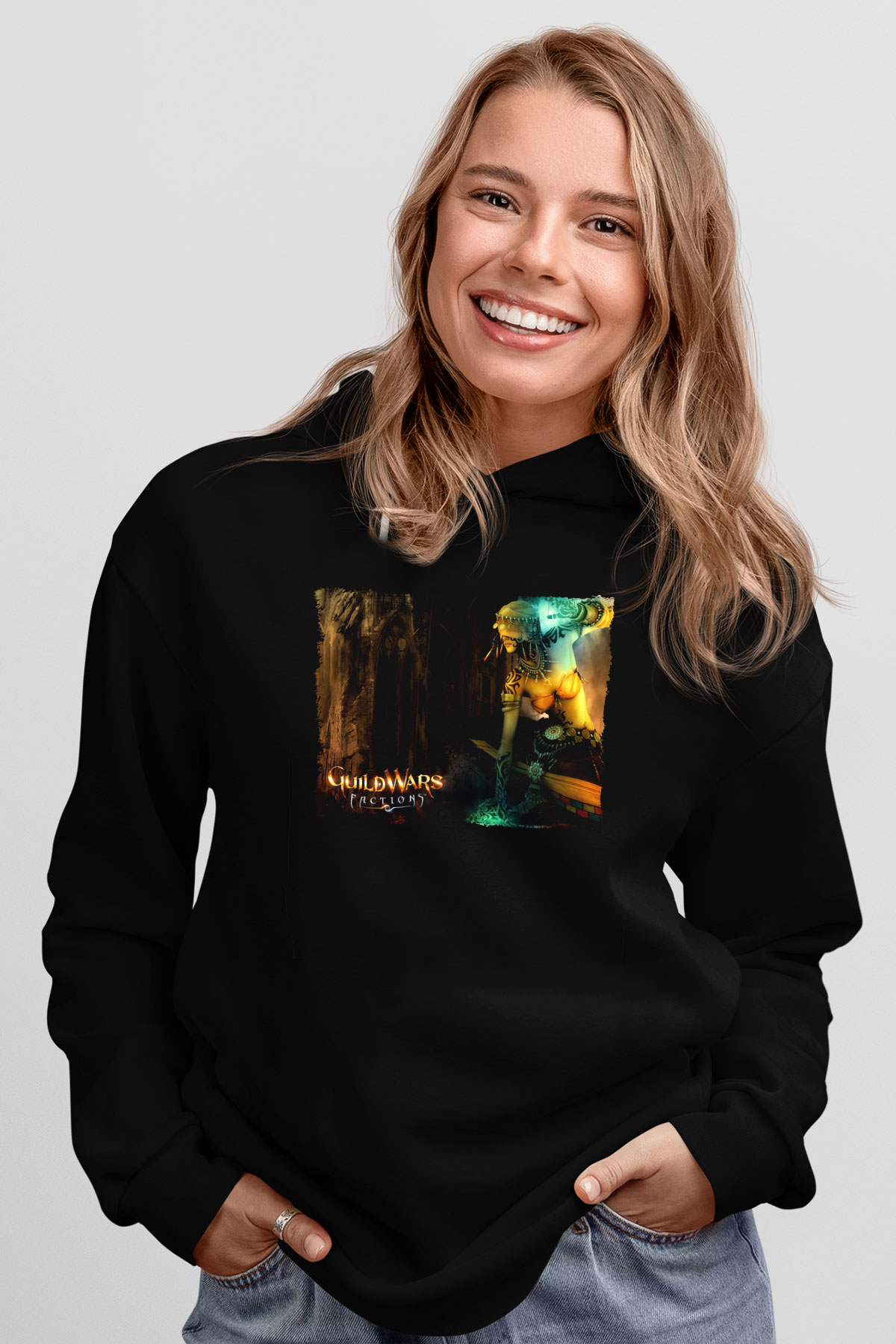 Guild Wars Siyah Unisex Hoodie