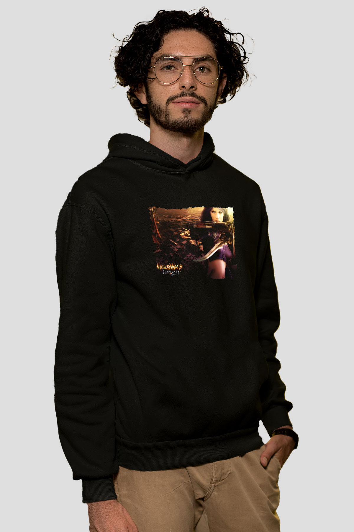 Guild Wars Siyah Unisex Hoodie