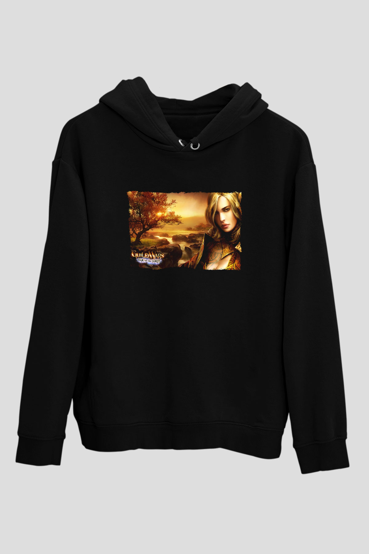 Guild Wars Siyah Unisex Hoodie